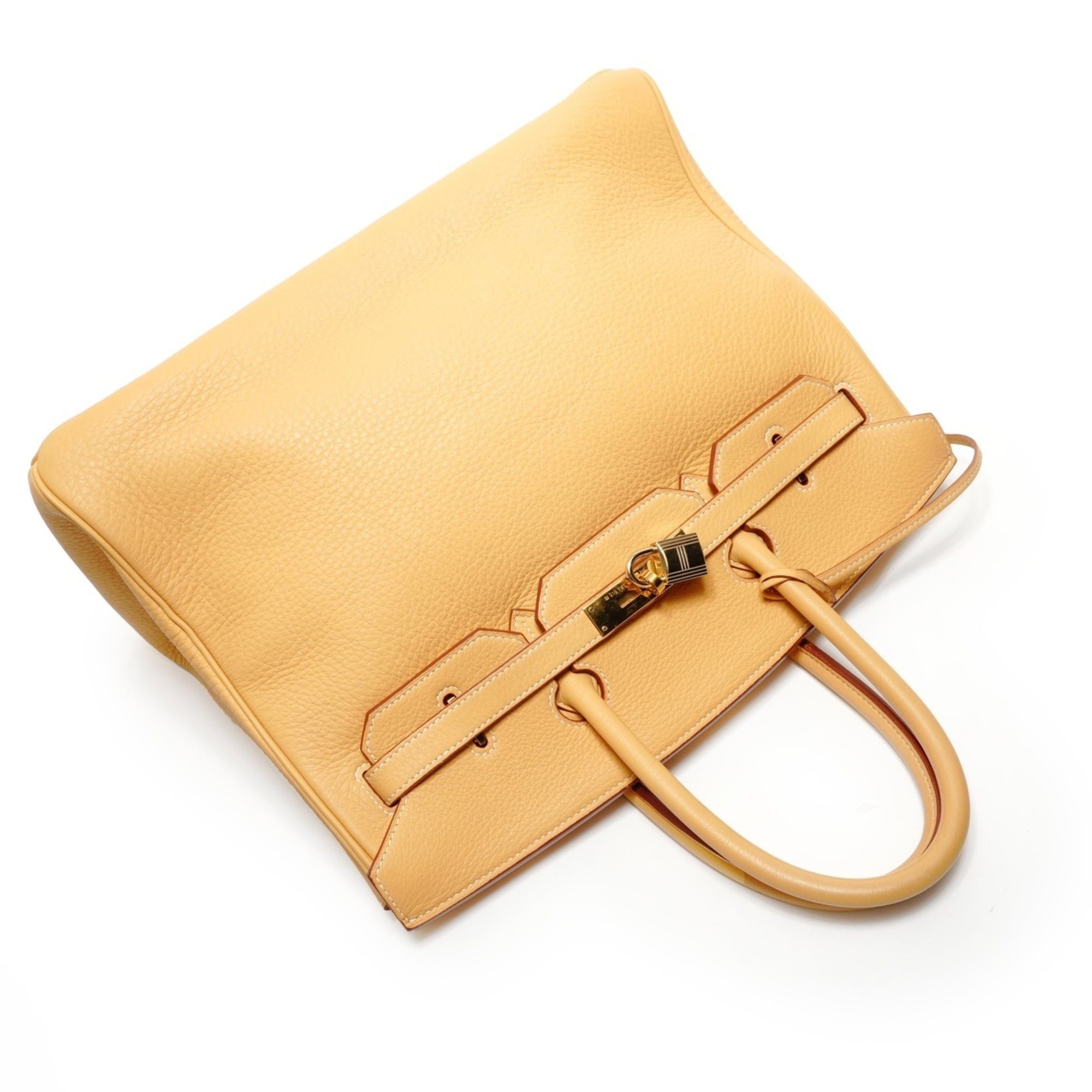Hermes Hermes Birkin 35 Togo Natural Sable Handbag Yellow Size ONE SIZE - 8 Thumbnail