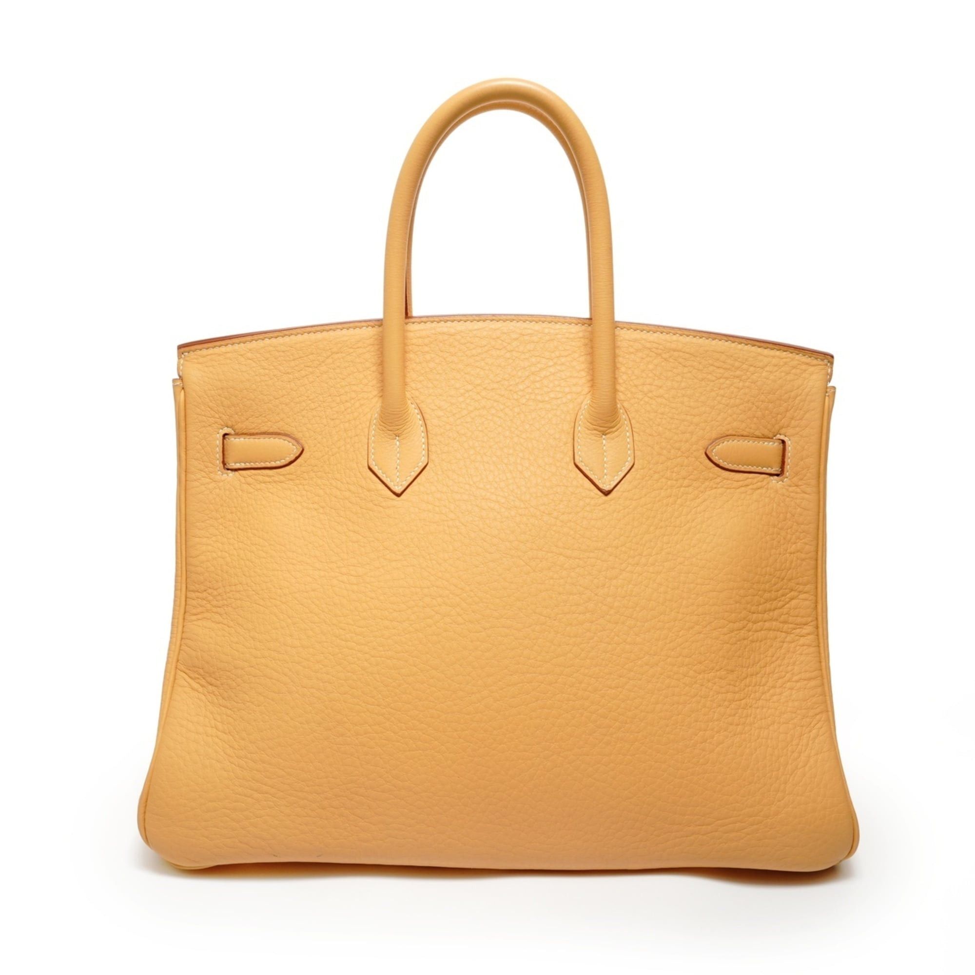 Hermes Hermes Birkin 35 Togo Natural Sable Handbag Yellow Size ONE SIZE - 2 Thumbnail