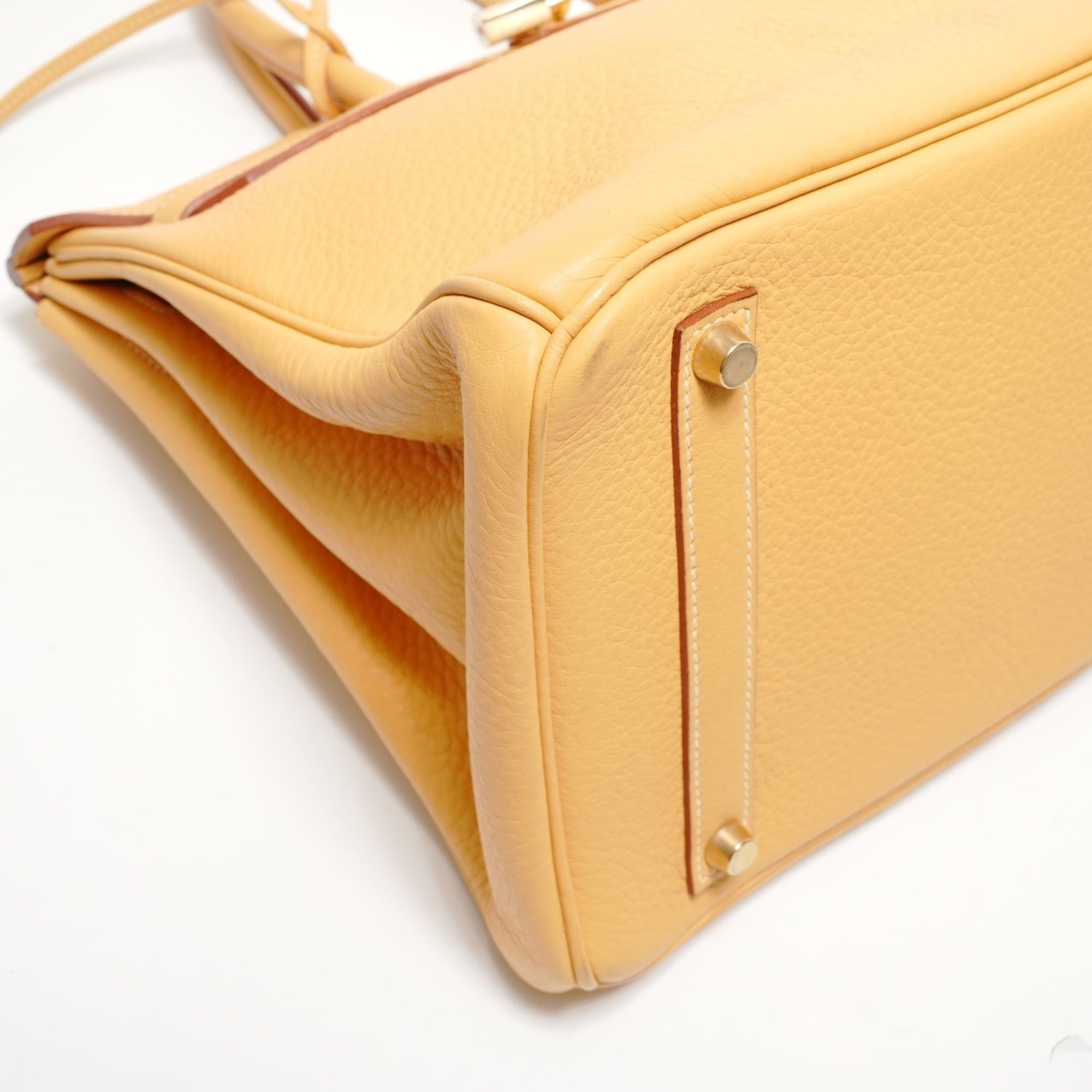 Hermes Hermes Birkin 35 Togo Natural Sable Handbag Yellow Size ONE SIZE - 5 Thumbnail