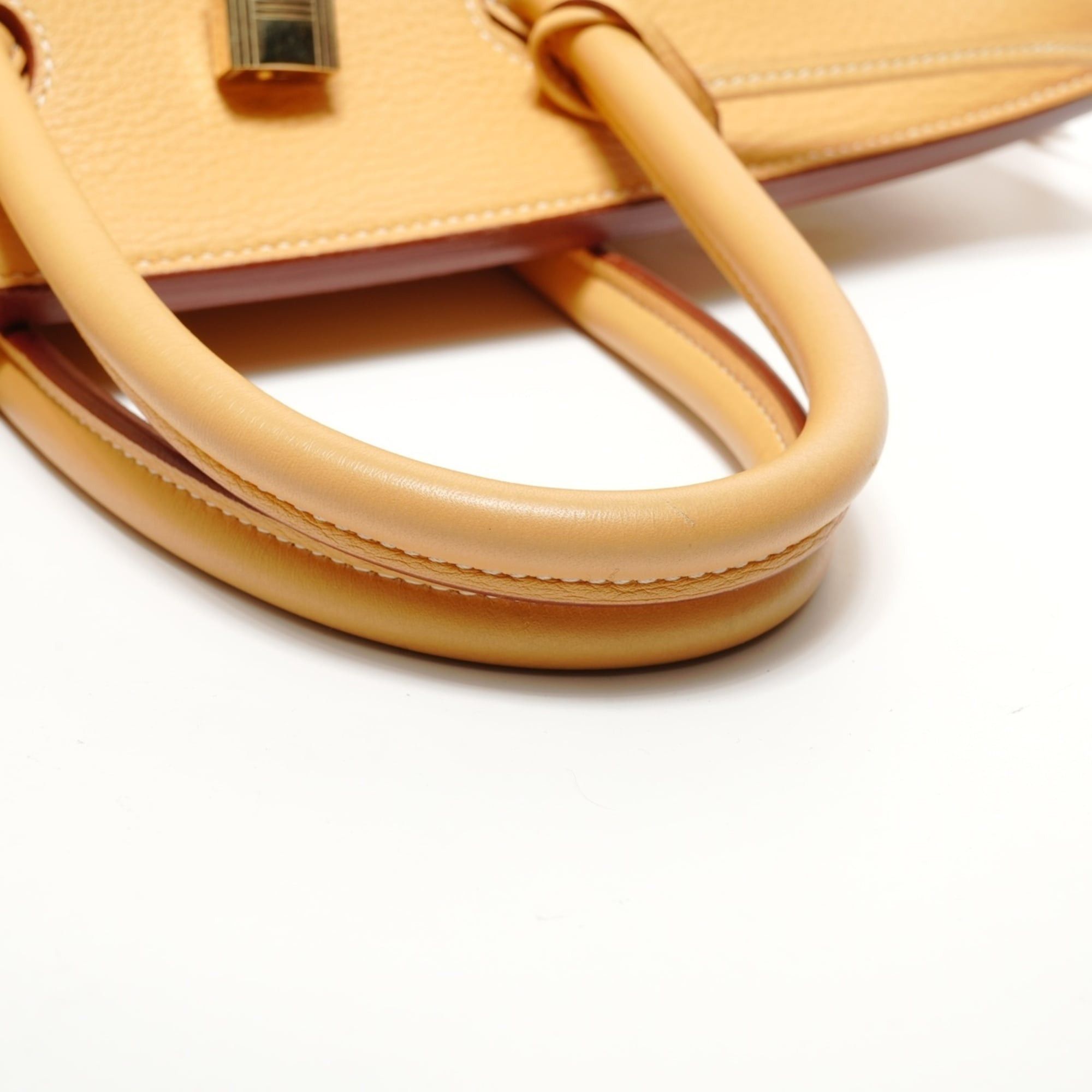 Hermes Hermes Birkin 35 Togo Natural Sable Handbag Yellow Size ONE SIZE - 11 Thumbnail
