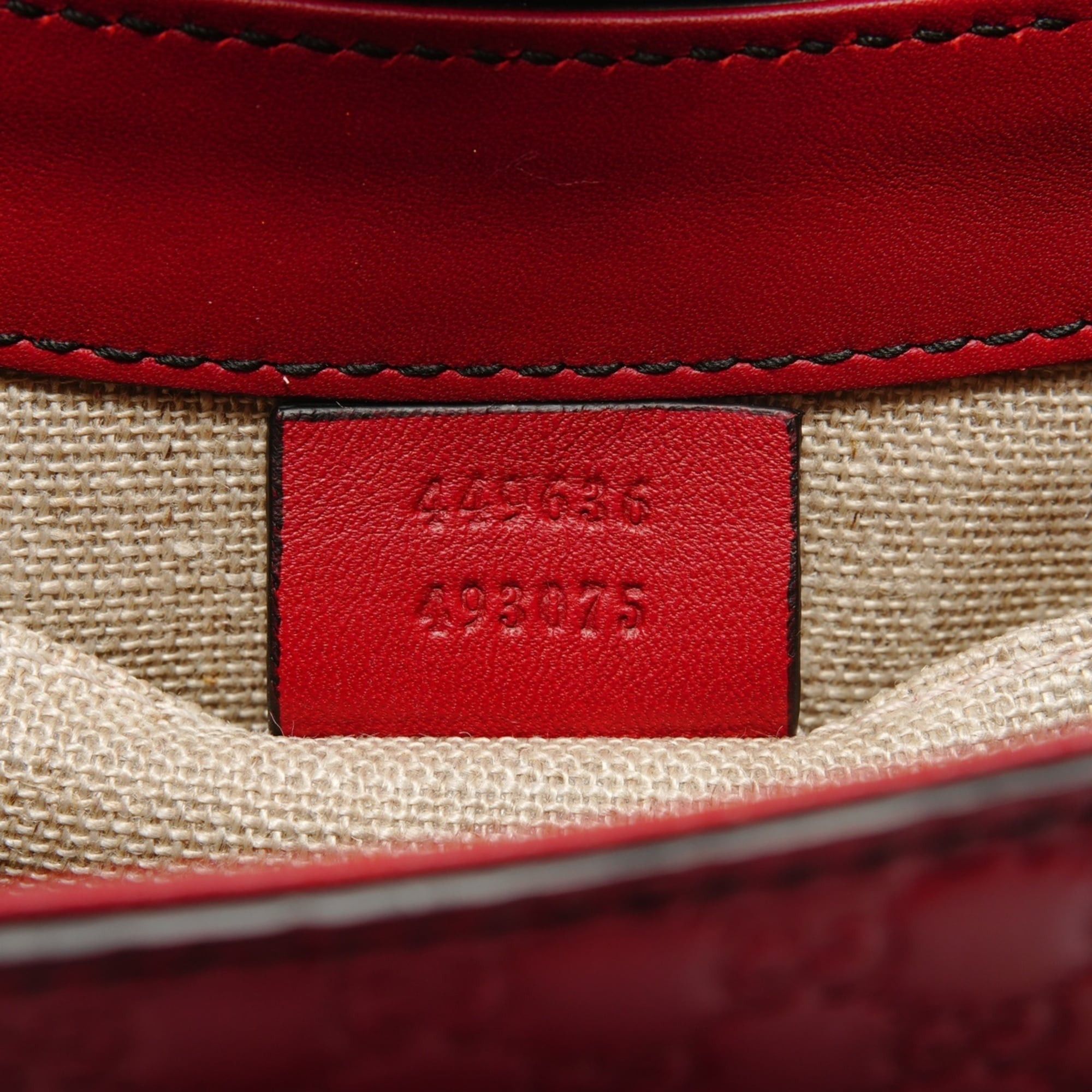 Gucci Gucci Micro GG Shima Chain Emily Shoulder Bag, Red Size ONE SIZE - 10 Thumbnail