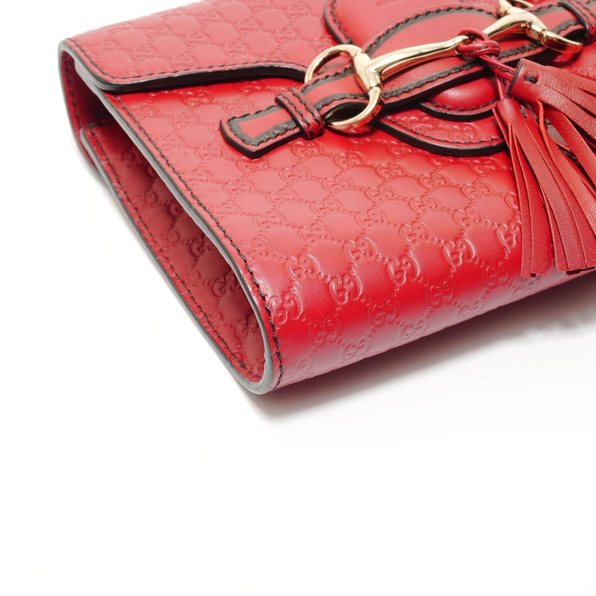 Gucci Gucci Micro GG Shima Chain Emily Shoulder Bag, Red Size ONE SIZE - 5 Thumbnail