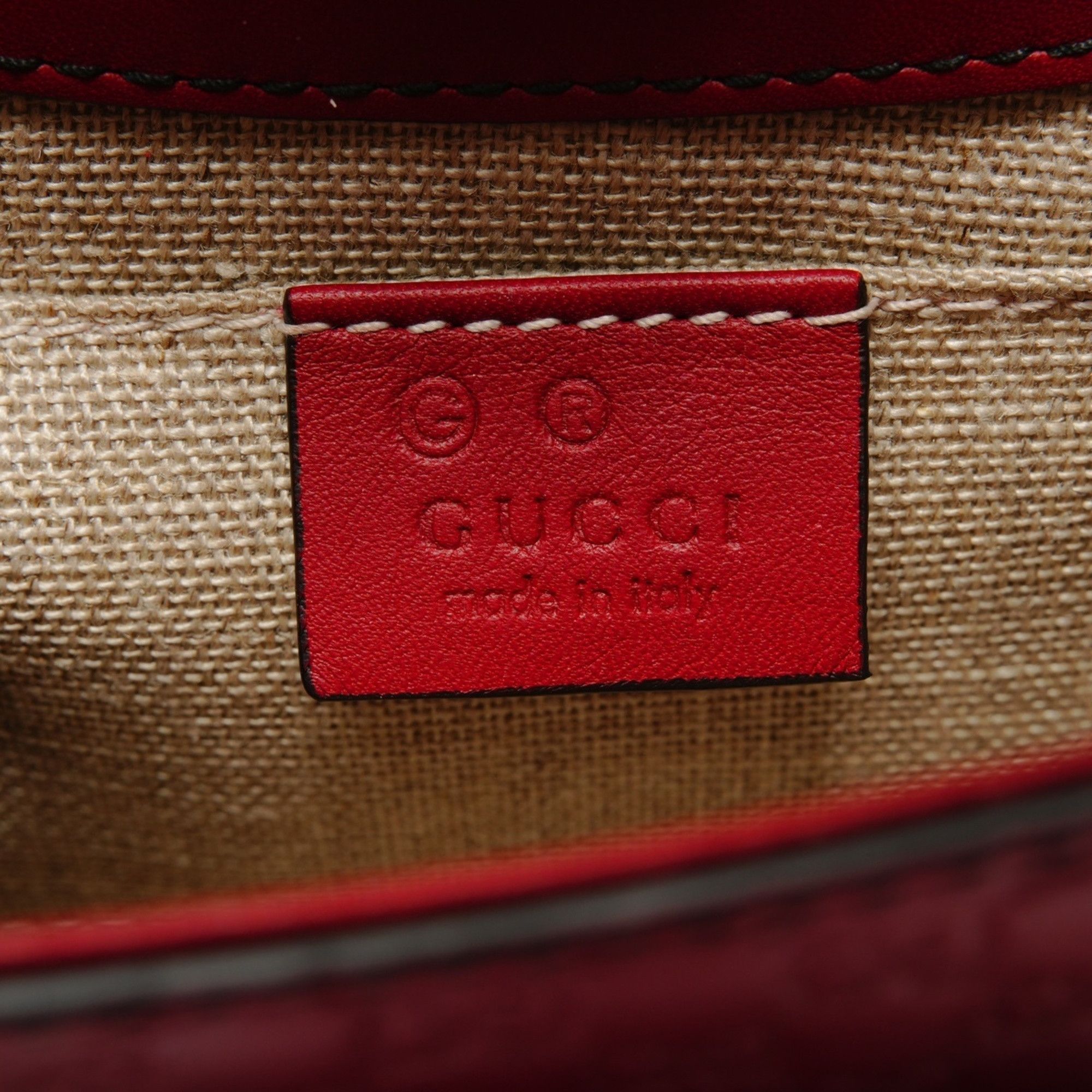 Gucci Gucci Micro GG Shima Chain Emily Shoulder Bag, Red Size ONE SIZE - 9 Thumbnail