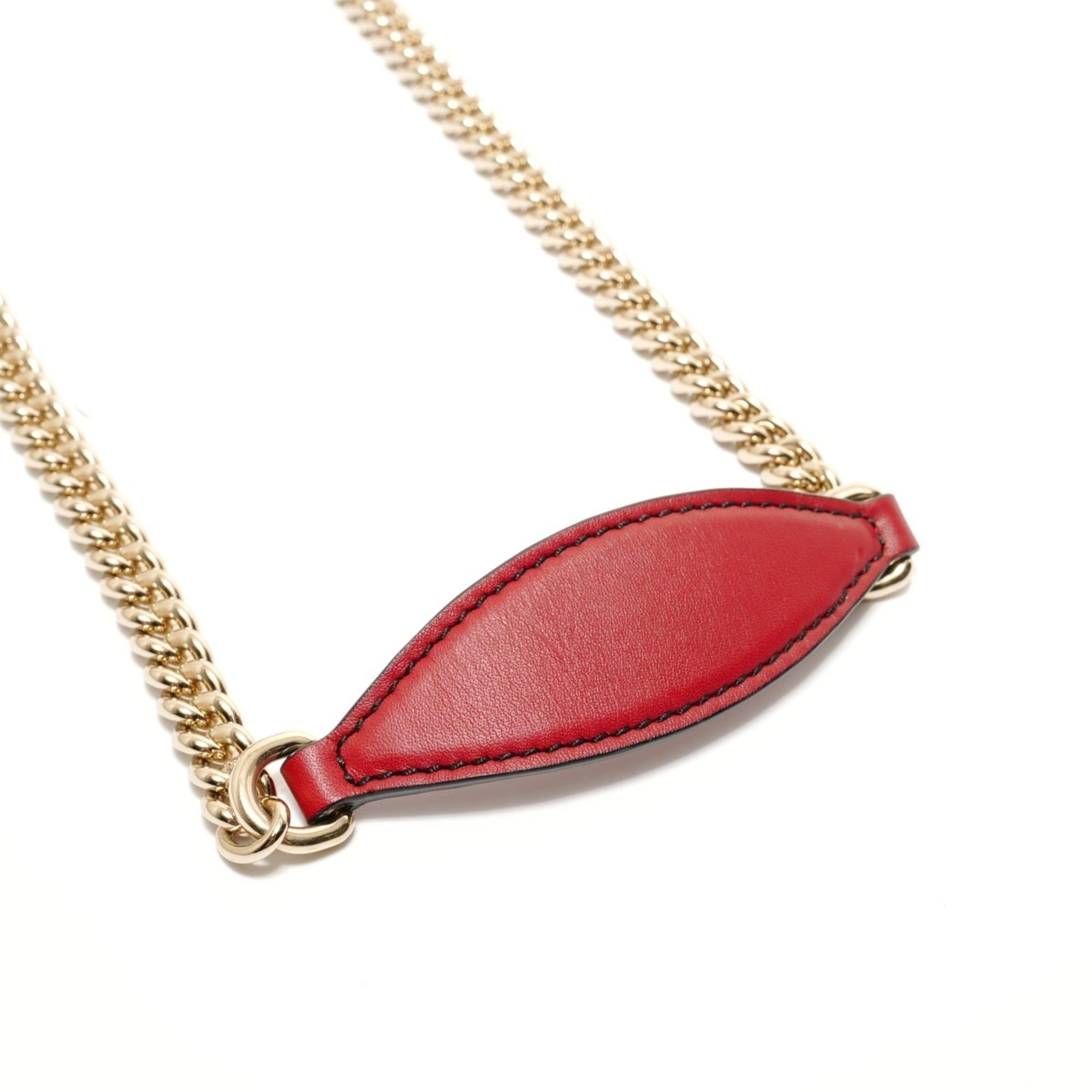 Gucci Gucci Micro GG Shima Chain Emily Shoulder Bag, Red Size ONE SIZE - 12 Thumbnail