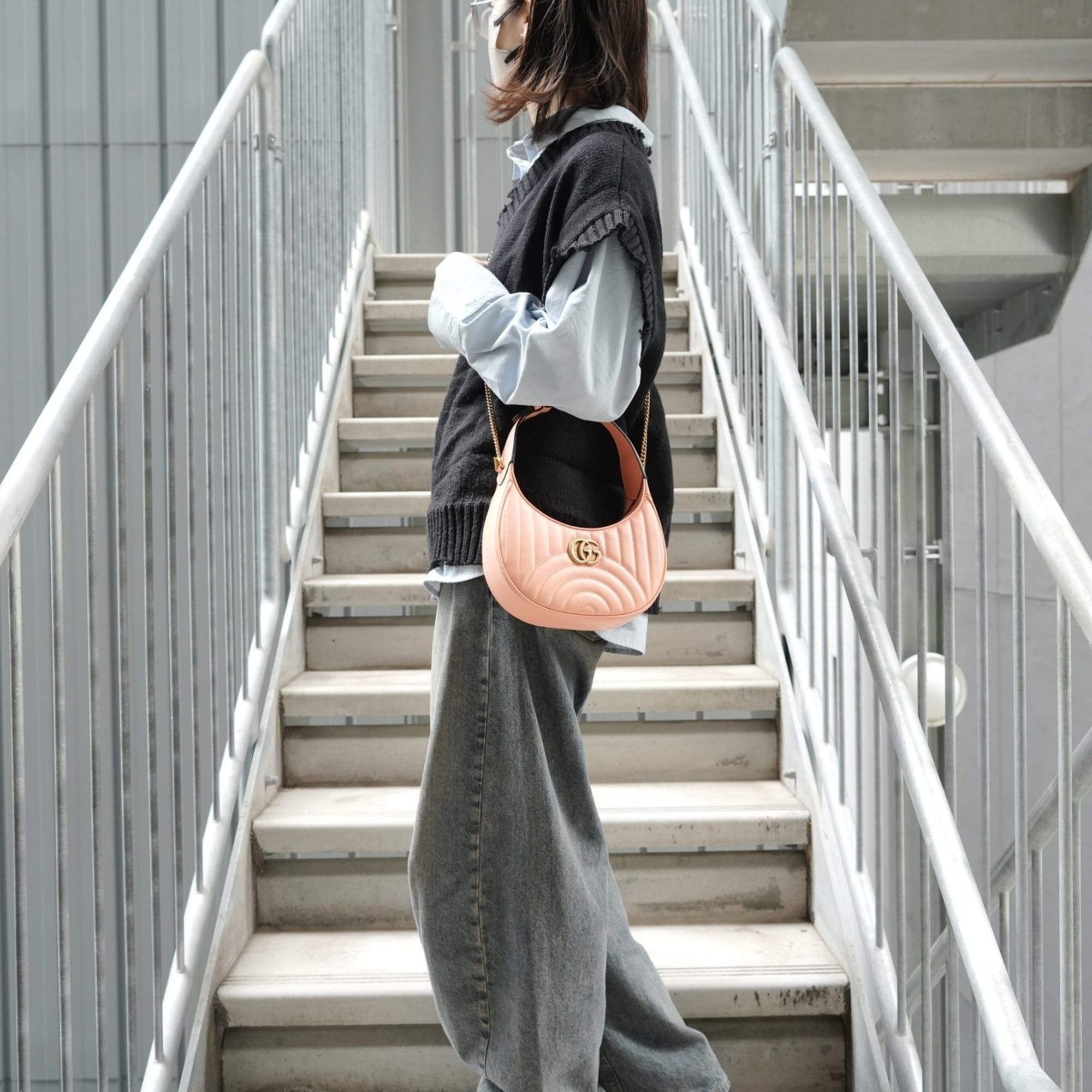 Gucci Gucci GG Marmont 2-way Hobo Shoulder Bag, Pink Size ONE SIZE - 13 Thumbnail
