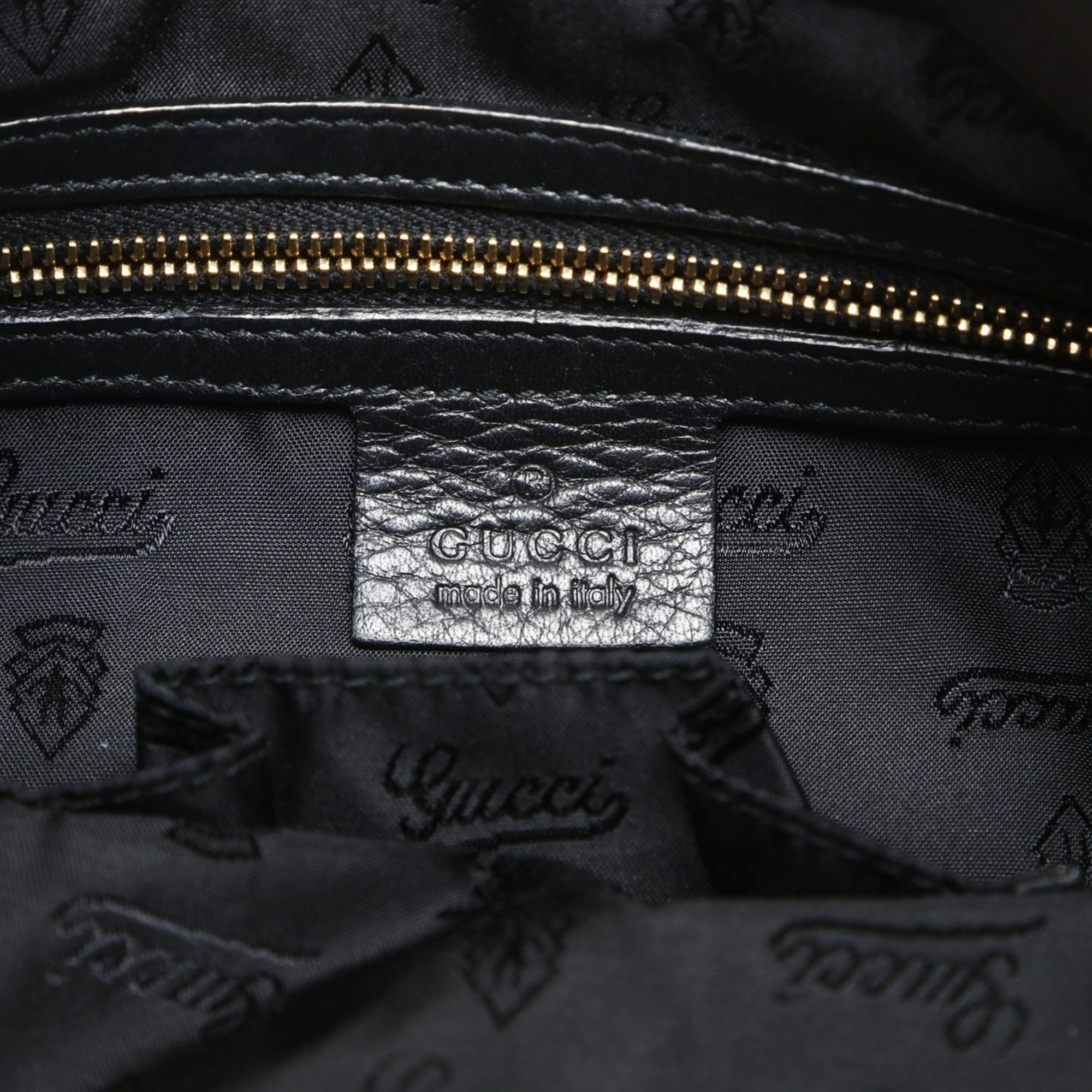 Gucci Gucci Queen Hobo Ribbon Shoulder Bag, Black Size ONE SIZE - 10 Thumbnail