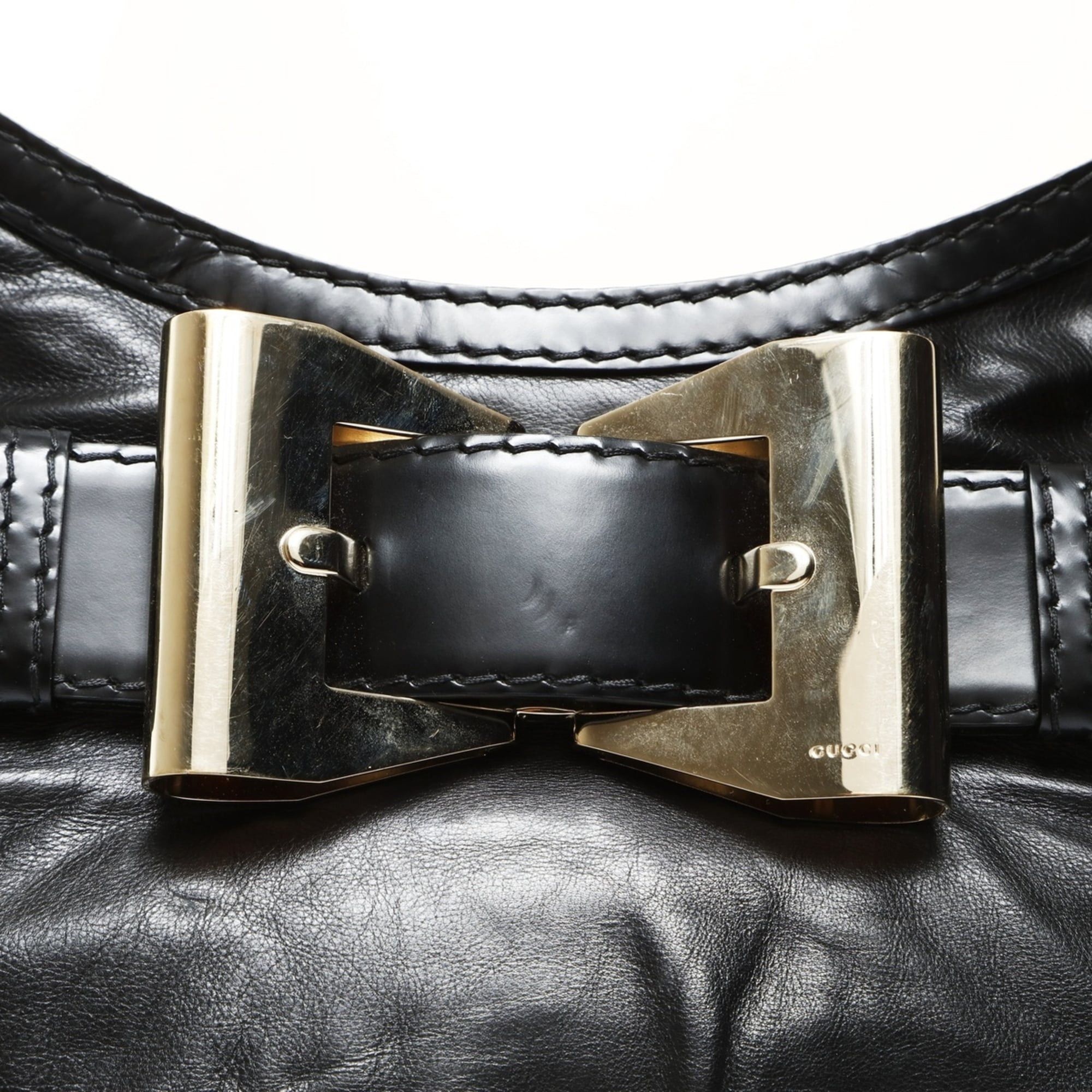 Gucci Gucci Queen Hobo Ribbon Shoulder Bag, Black Size ONE SIZE - 8 Thumbnail