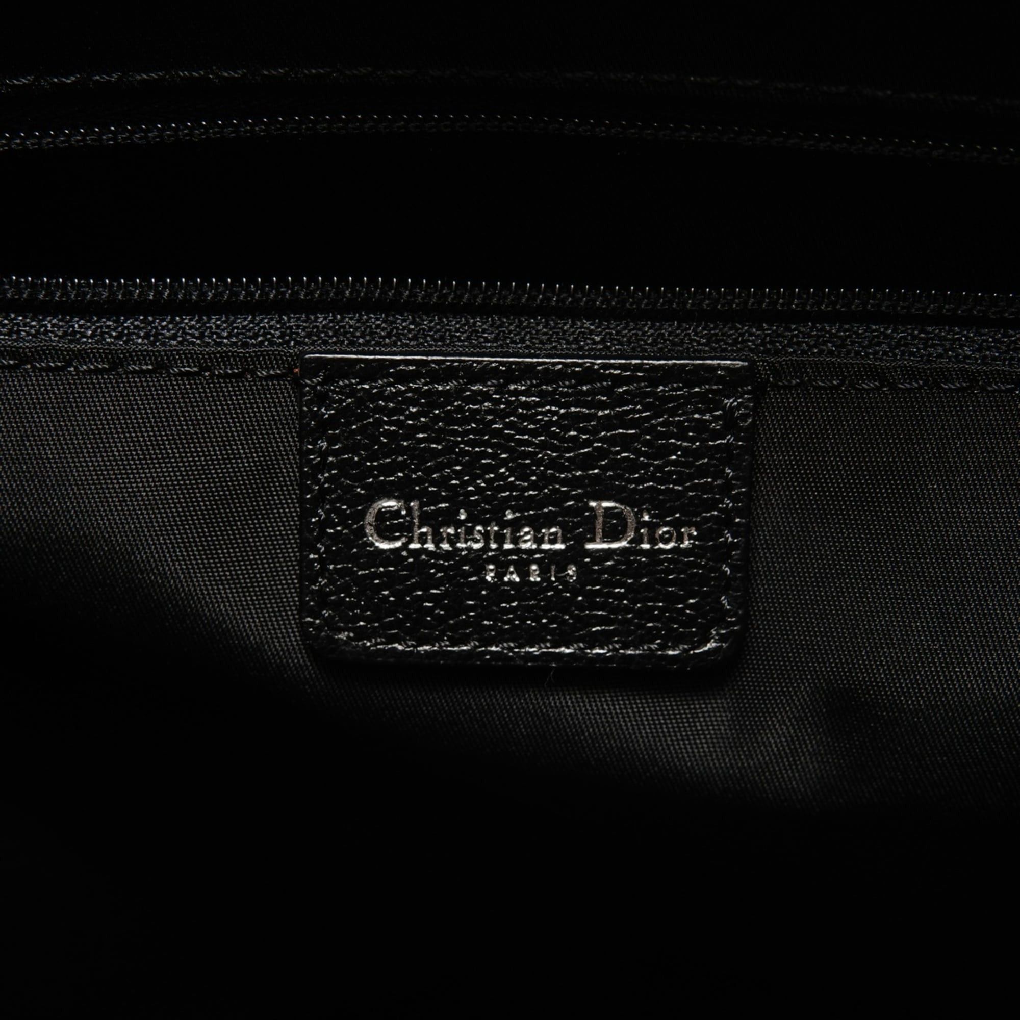 Dior Christian Dior Flower Trotter Canvas Handbag, Black Size ONE SIZE - 9 Thumbnail