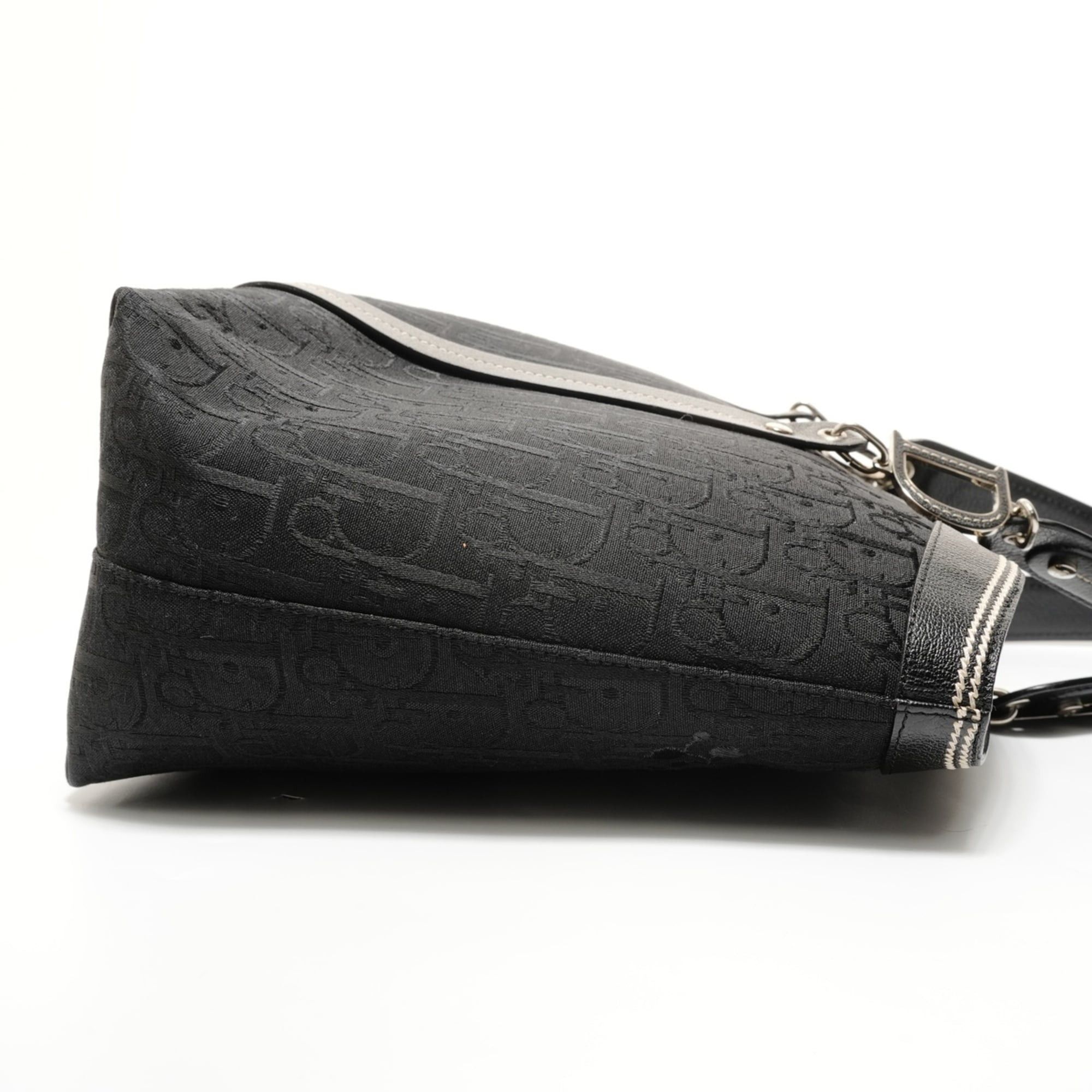 Dior Christian Dior Flower Trotter Canvas Handbag, Black Size ONE SIZE - 4 Thumbnail