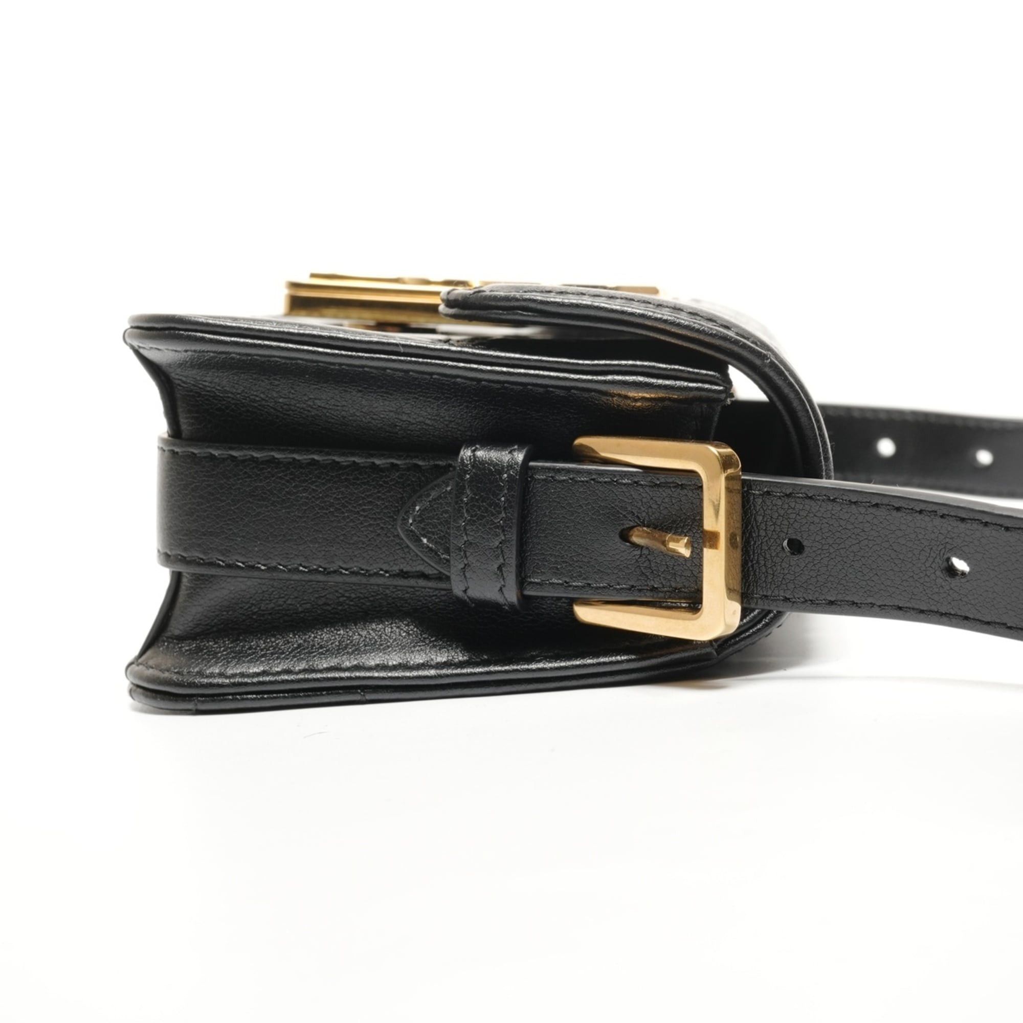 Dior Christian Dior Miss Logo Plate Shoulder Bag, Black Size ONE SIZE - 4 Thumbnail