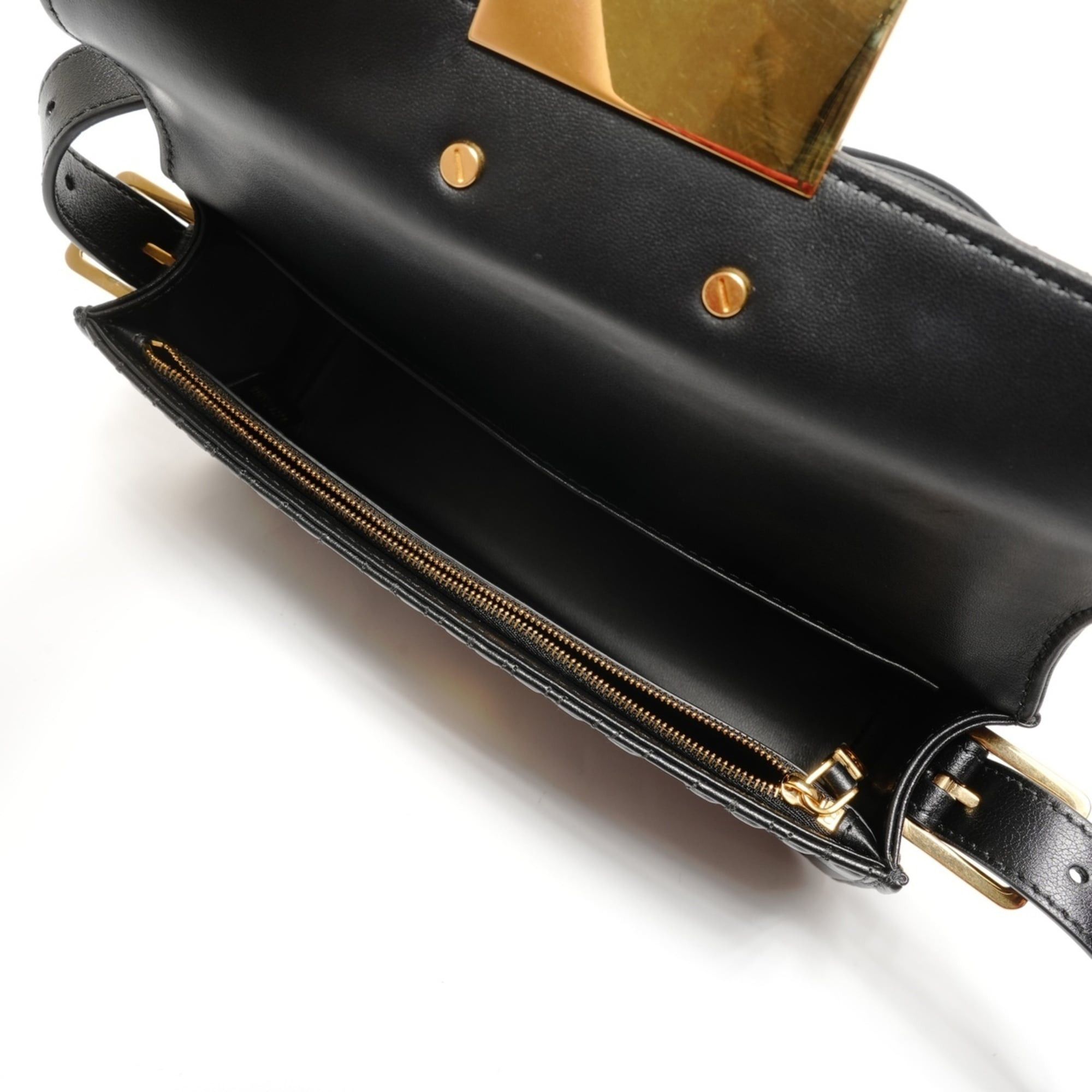 Dior Christian Dior Miss Logo Plate Shoulder Bag, Black Size ONE SIZE - 11 Thumbnail