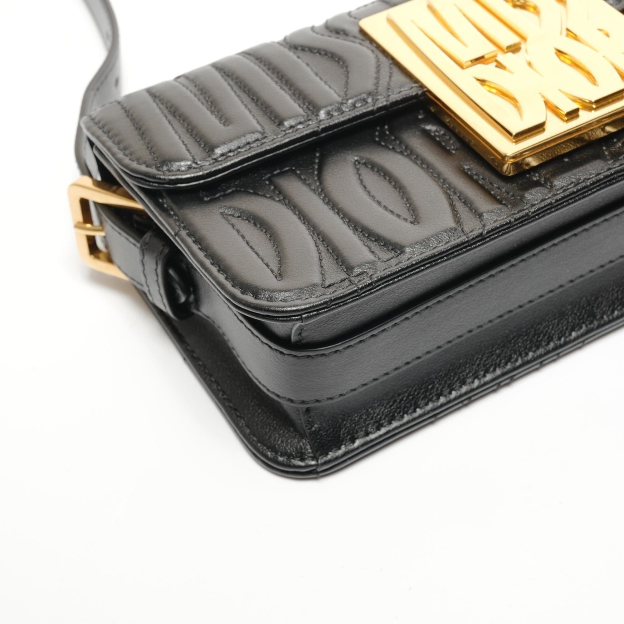 Dior Christian Dior Miss Logo Plate Shoulder Bag, Black Size ONE SIZE - 5 Thumbnail