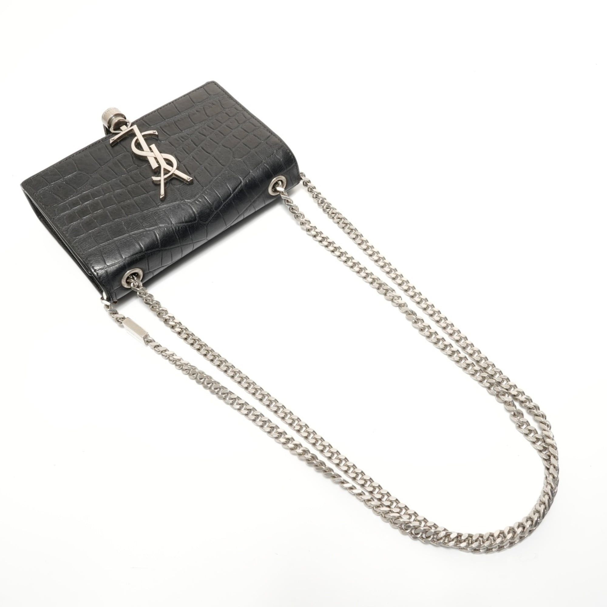 Yves Saint Laurent Yves Saint Laurent Kate Small Chain Shoulder Bag, Black Size ONE SIZE - 8 Thumbnail