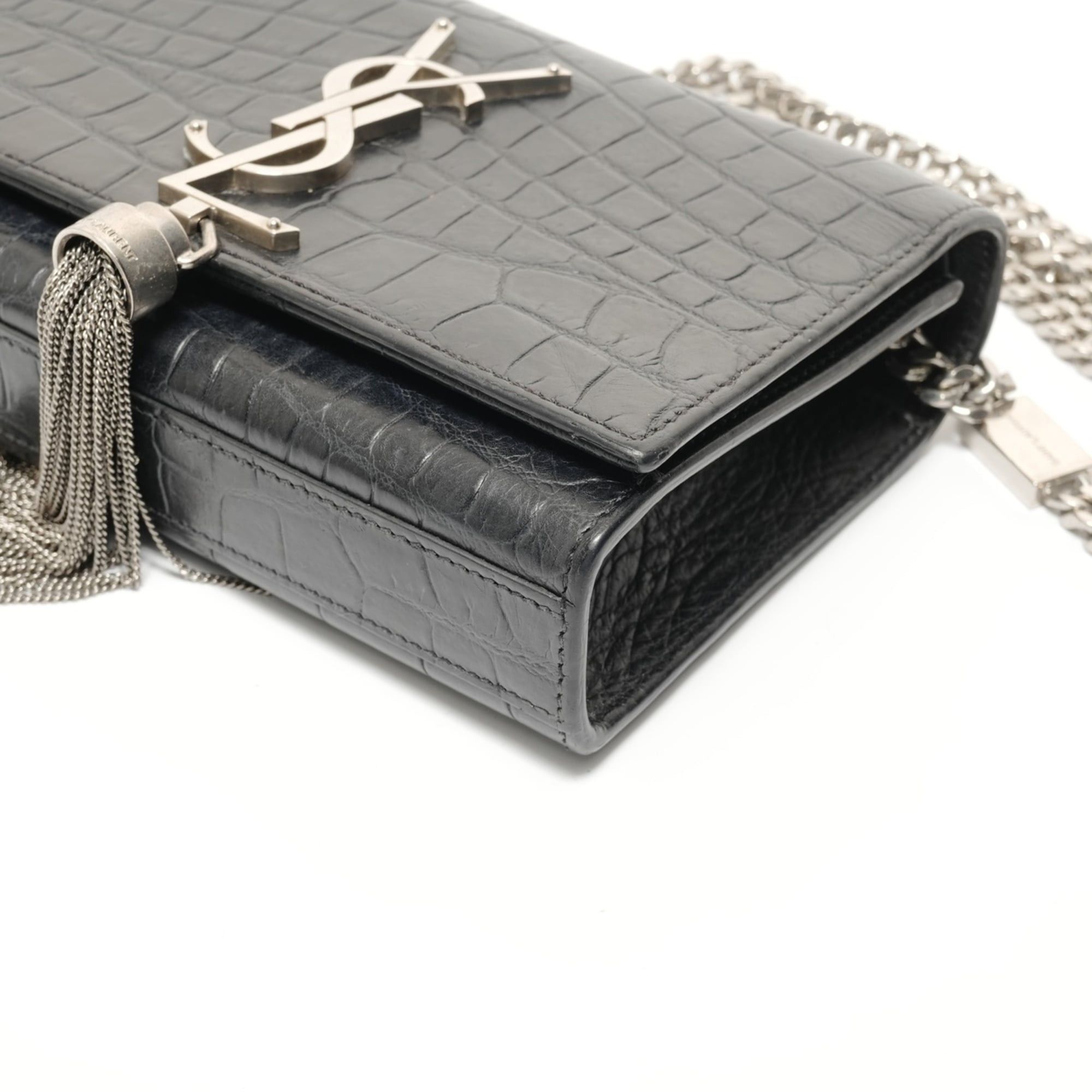 Yves Saint Laurent Yves Saint Laurent Kate Small Chain Shoulder Bag, Black Size ONE SIZE - 6 Thumbnail