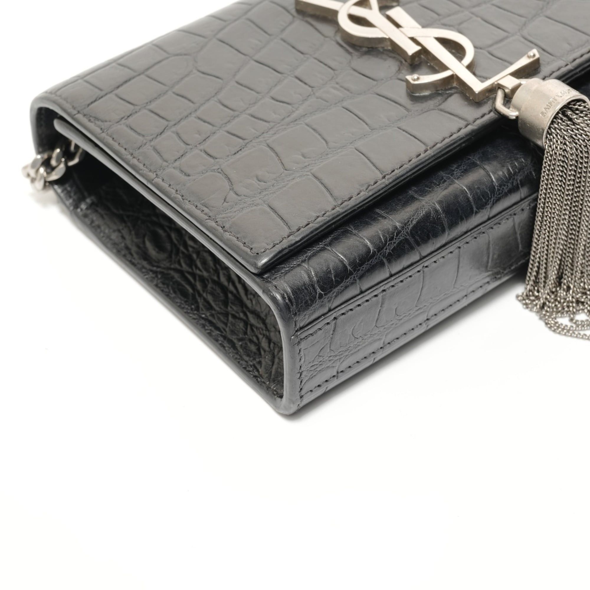 Yves Saint Laurent Yves Saint Laurent Kate Small Chain Shoulder Bag, Black Size ONE SIZE - 5 Thumbnail