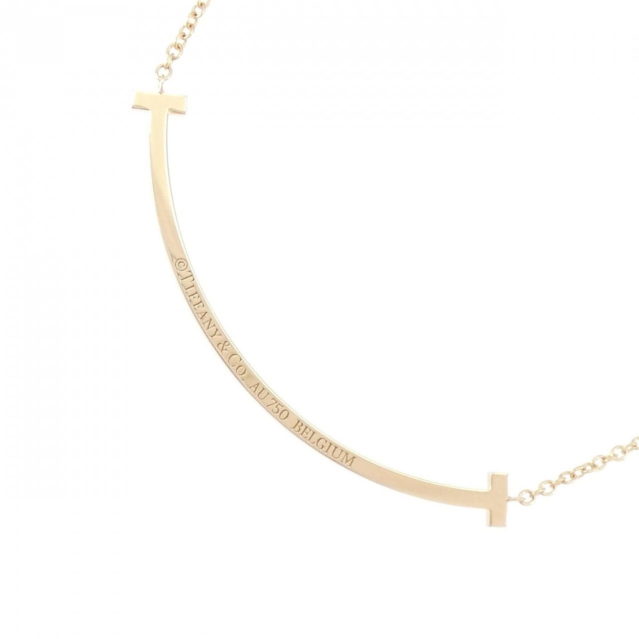 Tiffany & Co. Tiffany & Co. Tiffany & Co. T Smile Au750 Pink Gold Diamond Necklace Precious Metal Necklace DUTY FREE for USA Size ONE SIZE - 4 Thumbnail