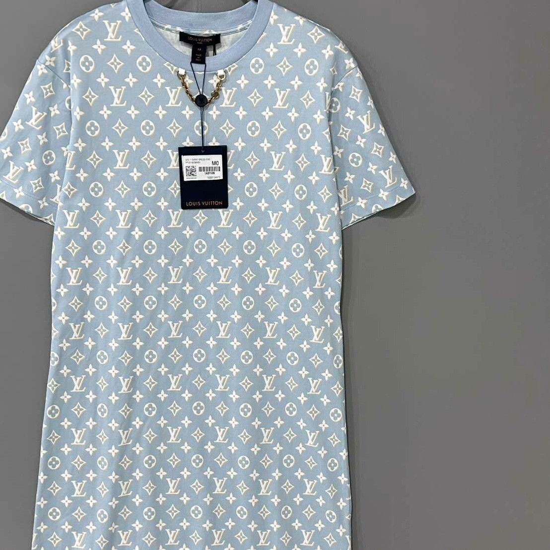 Louis Vuitton Louis Vuitton Blue Dress M Women Size M / US 6-8 / IT 42-44 - 2 Thumbnail