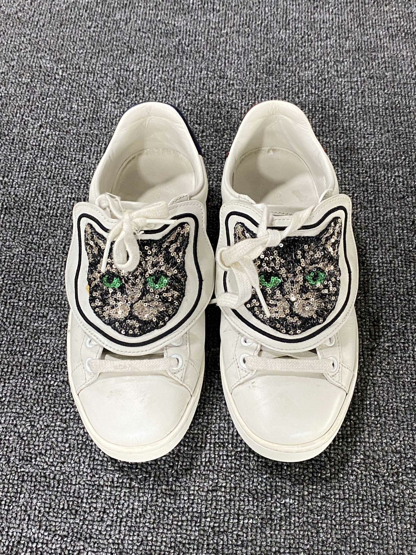 Gucci Gucci White Lowtop Sneakers us_5 Women Size US 5 / IT 35 - 2 Thumbnail