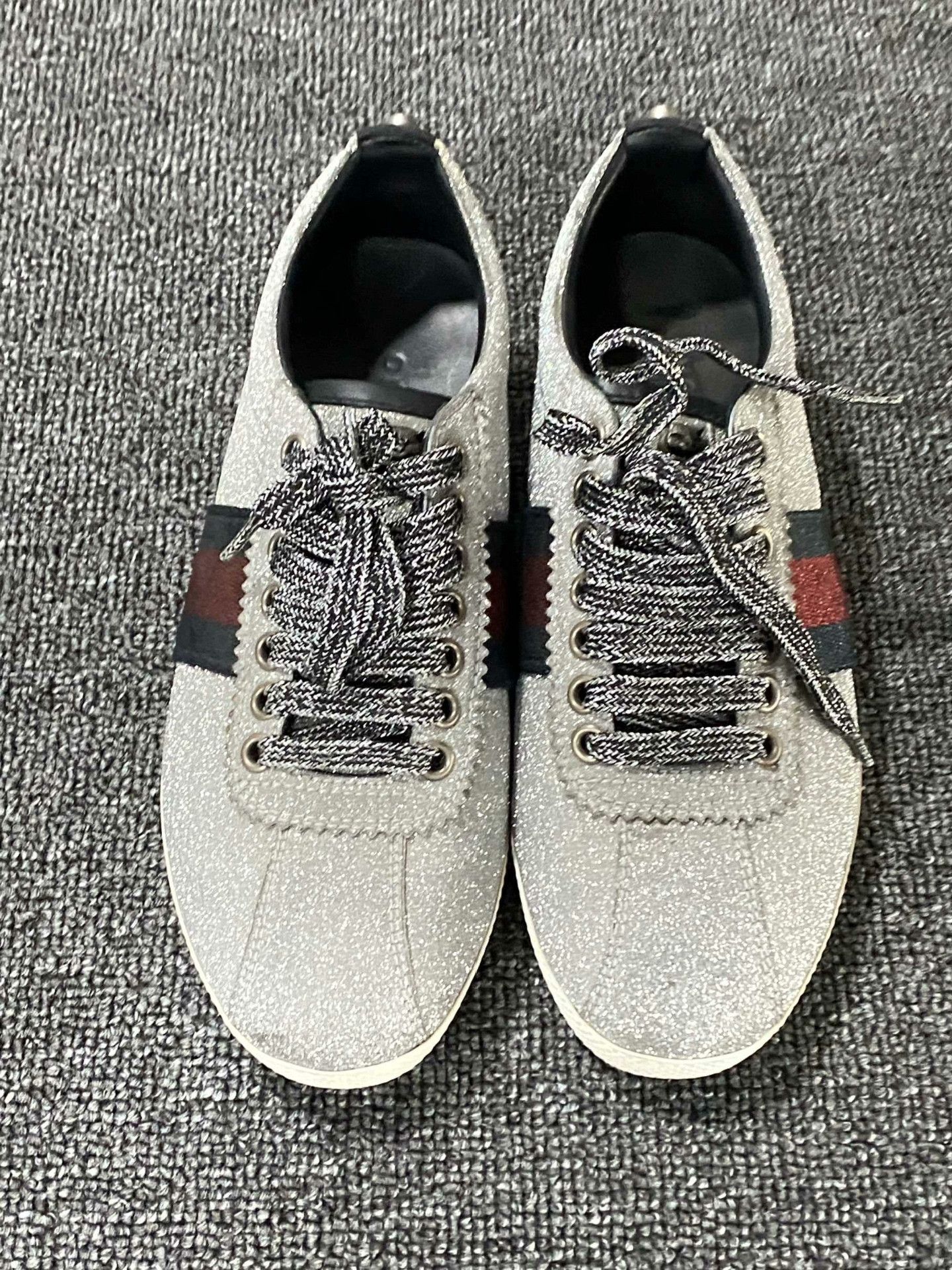 Gucci Gucci Striped Pink Lowtop Sneakers us_5-5 Women Size US 5.5 / IT 35.5 - 2 Thumbnail