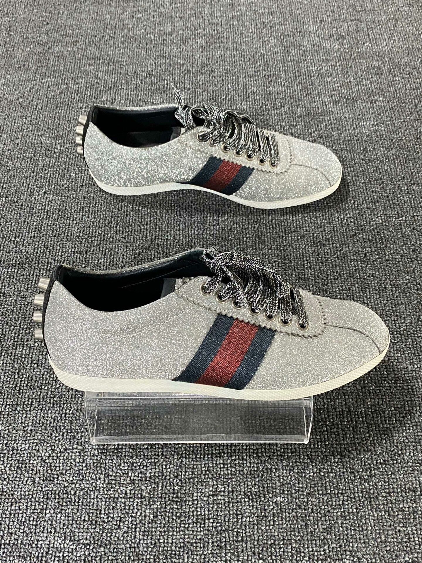 Gucci Gucci Striped Pink Lowtop Sneakers us_5-5 Women Size US 5.5 / IT 35.5 - 4 Thumbnail