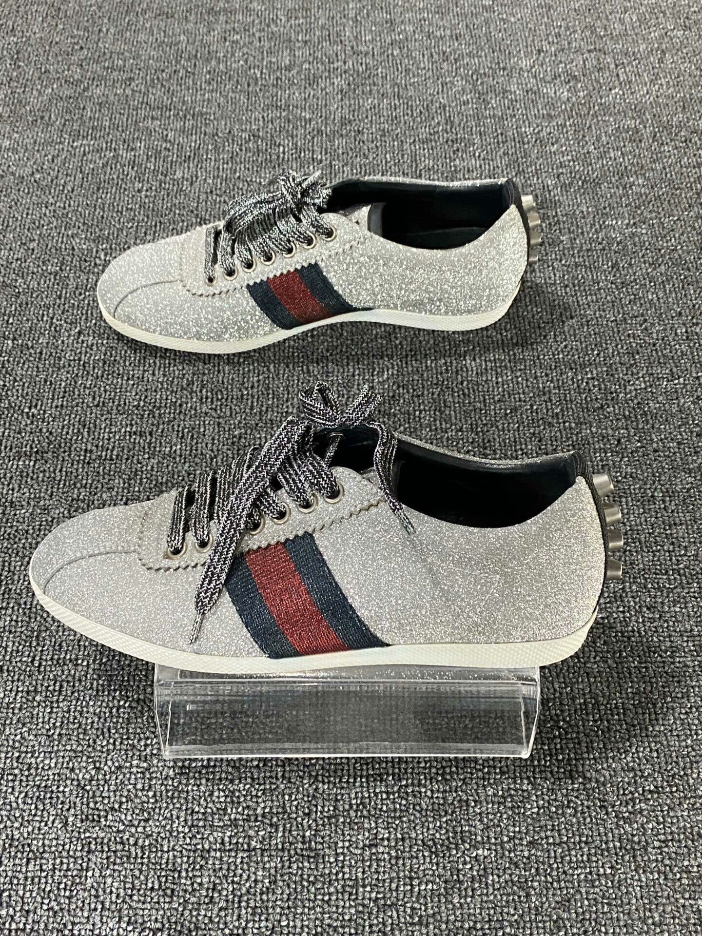 Gucci Gucci Striped Pink Lowtop Sneakers us_5-5 Women Size US 5.5 / IT 35.5 - 3 Thumbnail