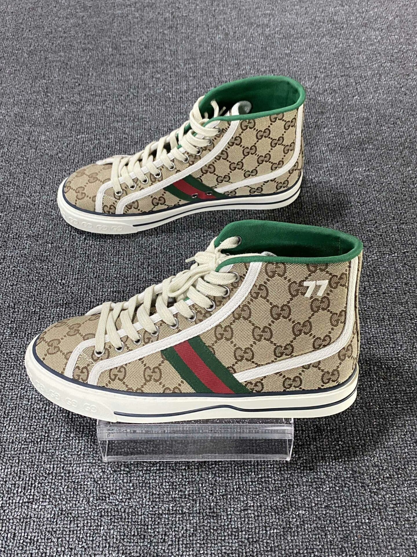 Gucci Gucci Tennis Brown Hitop Sneakers 7.5 Men Size US 7.5 / EU 40-41 - 3 Thumbnail