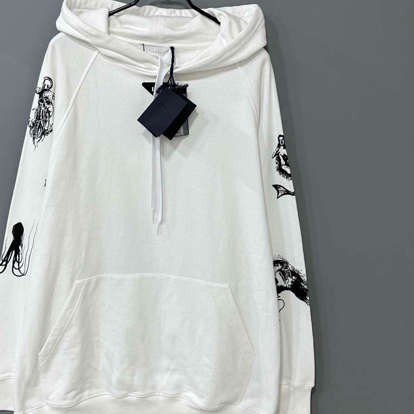 Prada Prada Retro Printed Hoodie l Men Size US L / EU 52-54 / 3 - 2 Thumbnail