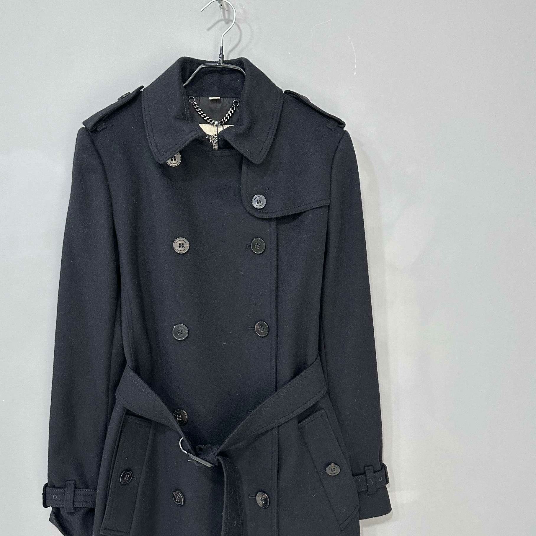 Burberry Burberry Wool Black Coat M Women Size M / US 6-8 / IT 42-44 - 2 Thumbnail