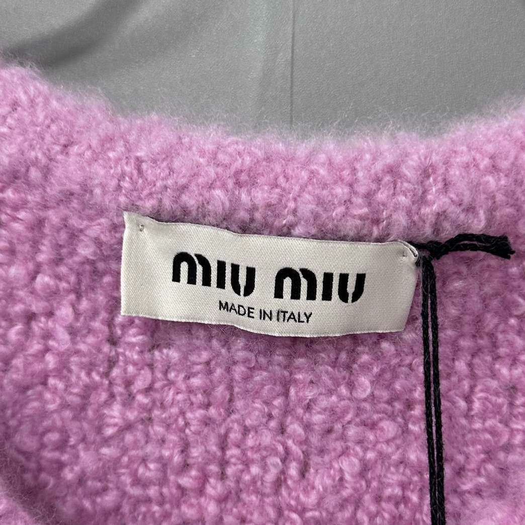 Miu Miu Miu Miu Retro Embroidered Pink Sweater it_40 Women Size S / US 4 / IT 40 - 5 Thumbnail