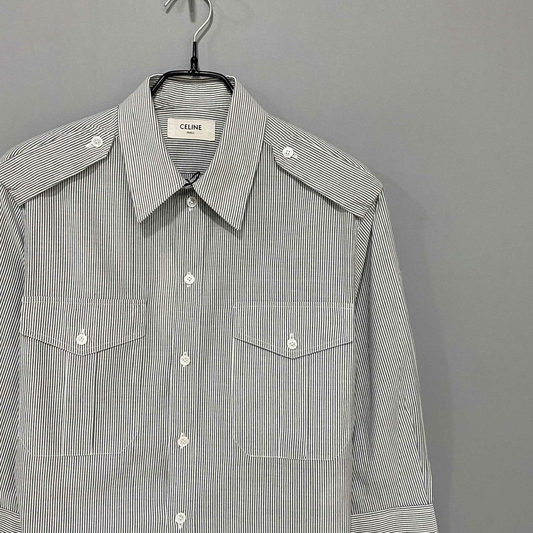 Celine Celine Striped Blue Shirt xxs Men Size US XXS / EU 40 - 2 Thumbnail