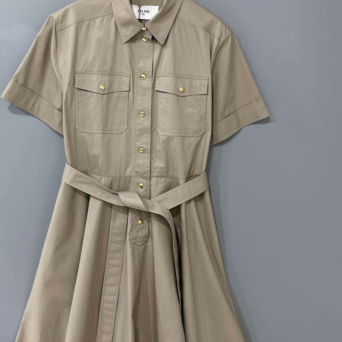 Celine Celine Beige Dress S Women Size S / US 4 / IT 40 - 2 Thumbnail