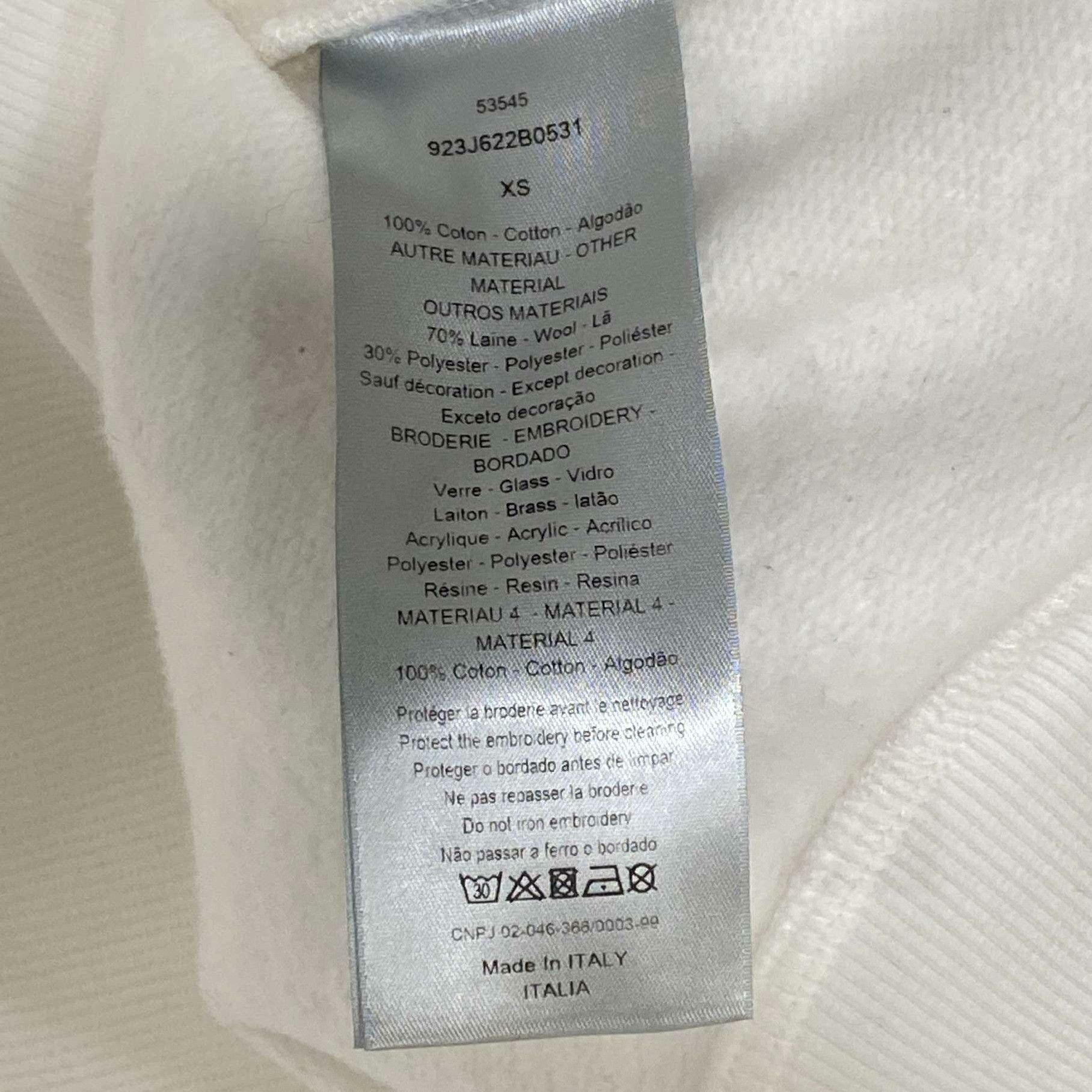 Dior Dior Collab White Hoodie xs Men Size US XS / EU 42 / 0 - 4 Thumbnail