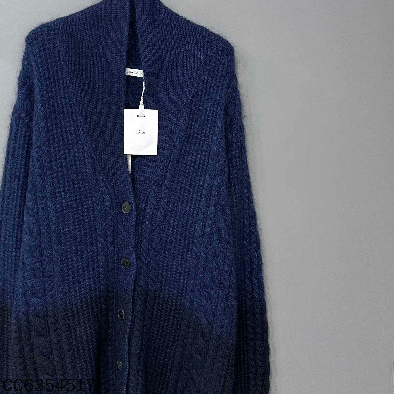 Dior Dior Wool Blue Sweater S Women Size S / US 4 / IT 40 - 2 Thumbnail