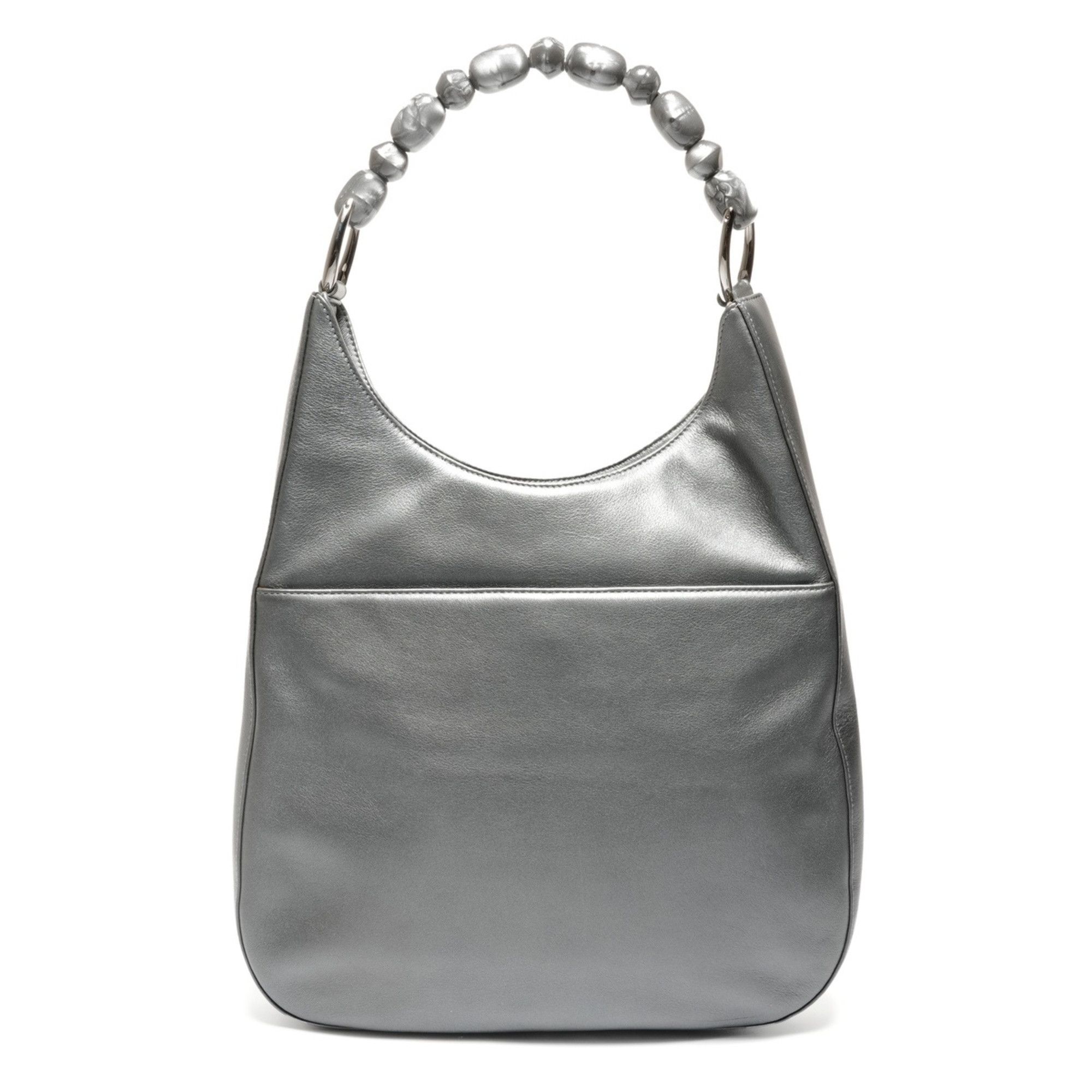 Dior Christian Dior Maris Pearl Leather Shoulder Bag, Gray Size ONE SIZE - 2 Thumbnail