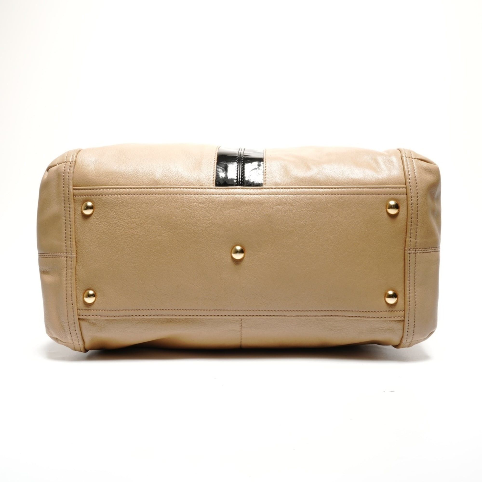 Yves Saint Laurent Yves Saint Laurent Y-logo leather Boston bag, beige Size ONE SIZE - 7 Thumbnail