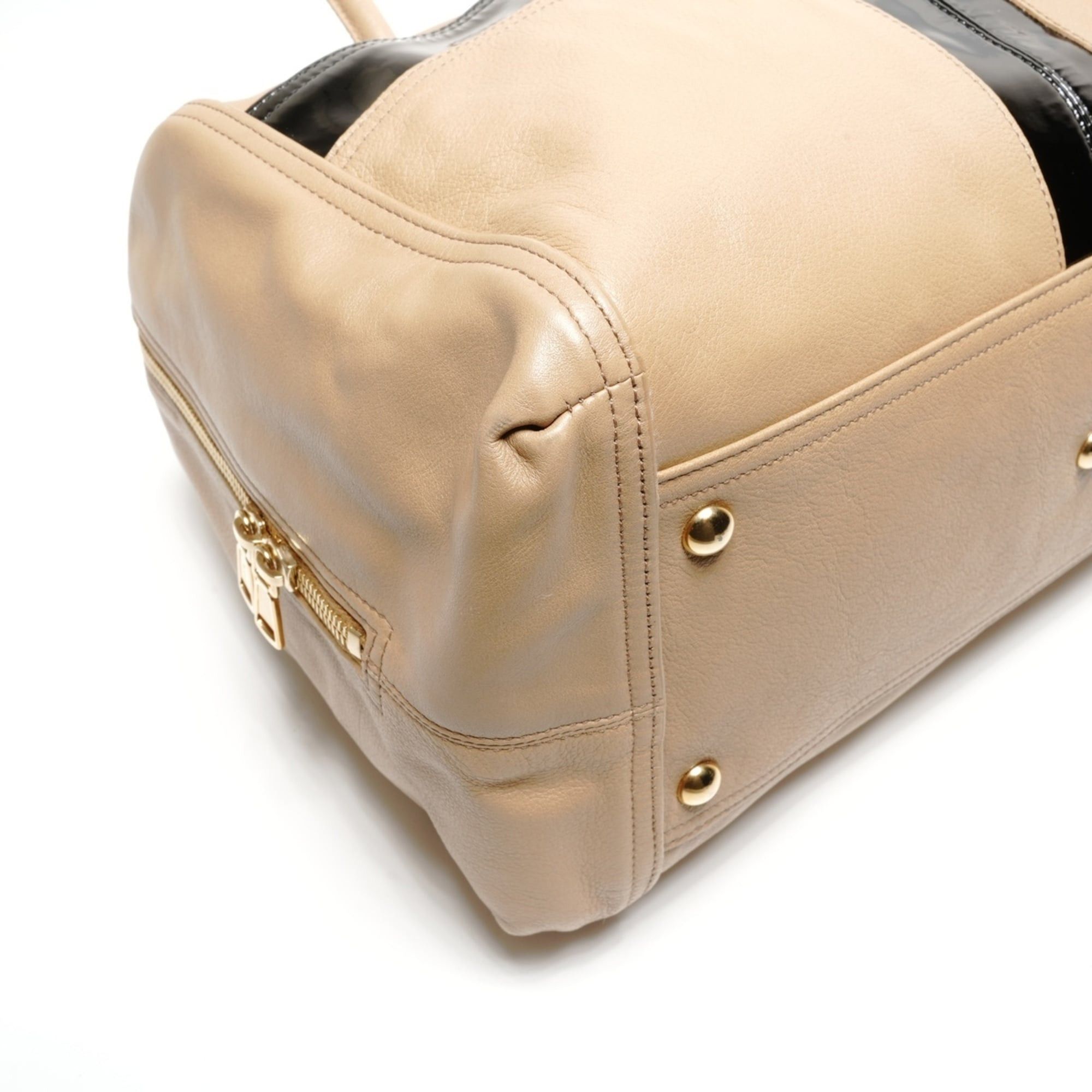 Yves Saint Laurent Yves Saint Laurent Y-logo leather Boston bag, beige Size ONE SIZE - 5 Thumbnail
