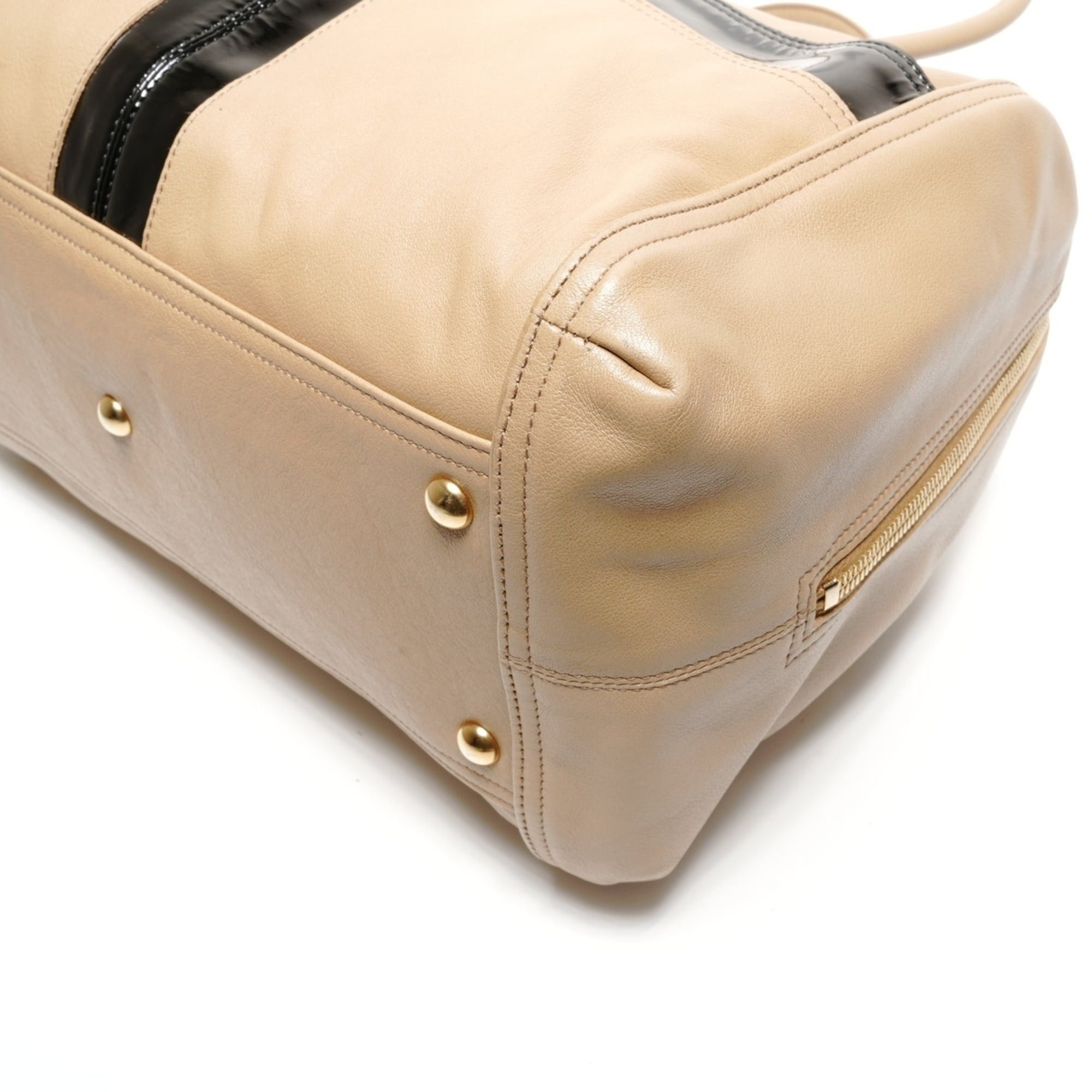 Yves Saint Laurent Yves Saint Laurent Y-logo leather Boston bag, beige Size ONE SIZE - 6 Thumbnail
