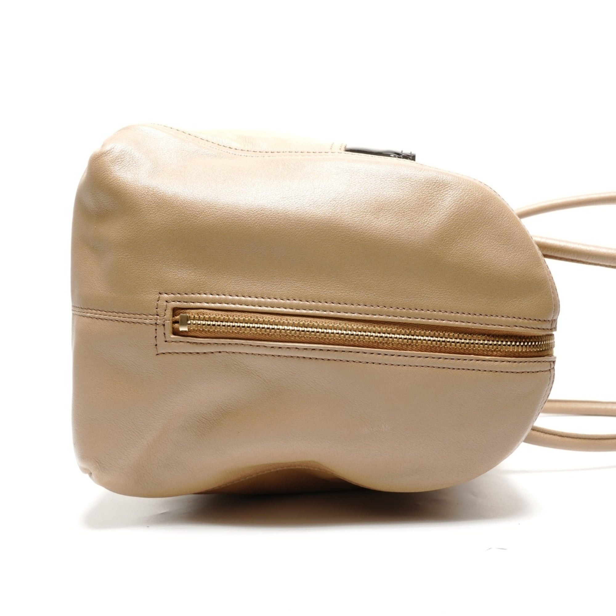 Yves Saint Laurent Yves Saint Laurent Y-logo leather Boston bag, beige Size ONE SIZE - 4 Thumbnail
