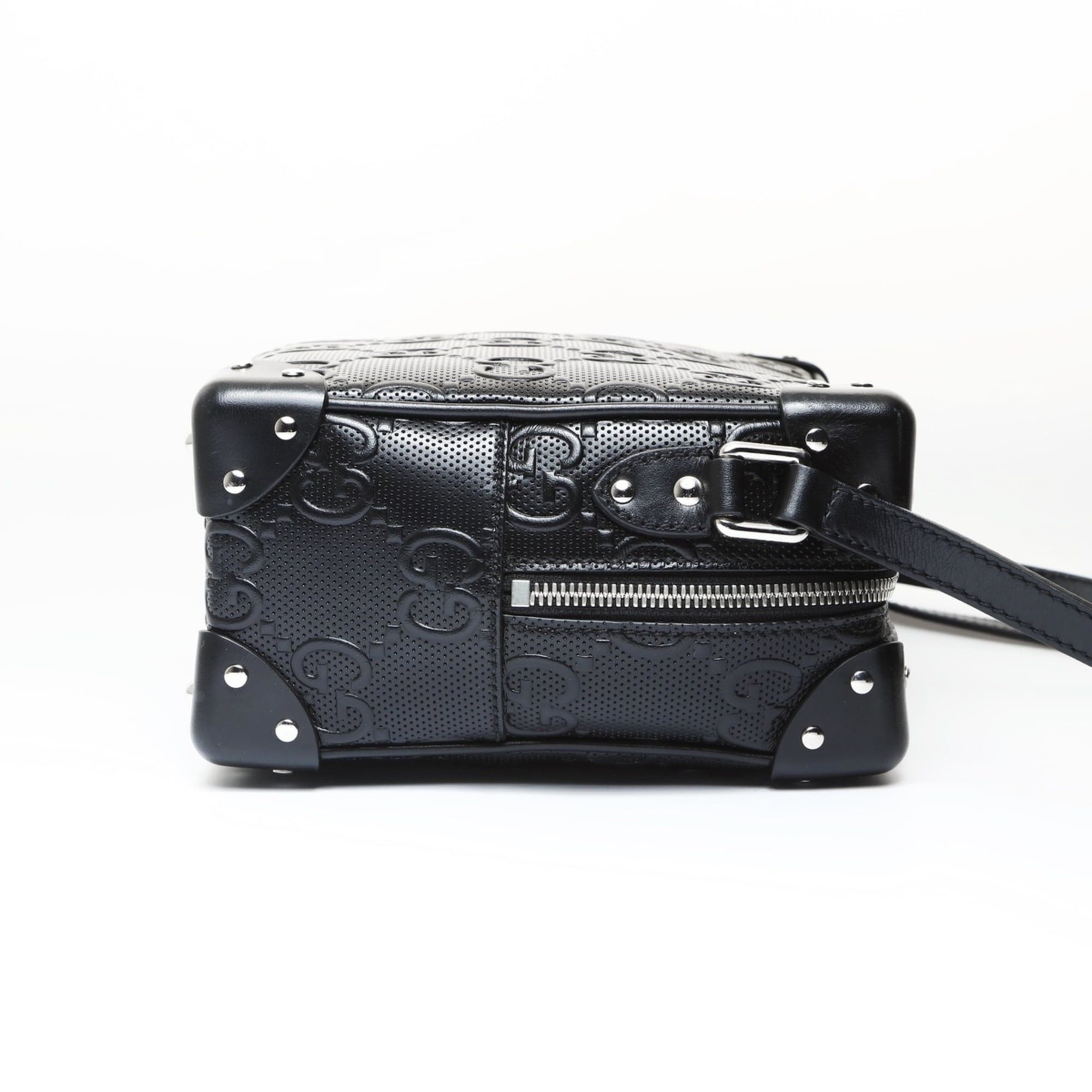 Gucci Gucci GG Embossed Trunk Crossbody Shoulder Bag, Black Size ONE SIZE - 4 Thumbnail