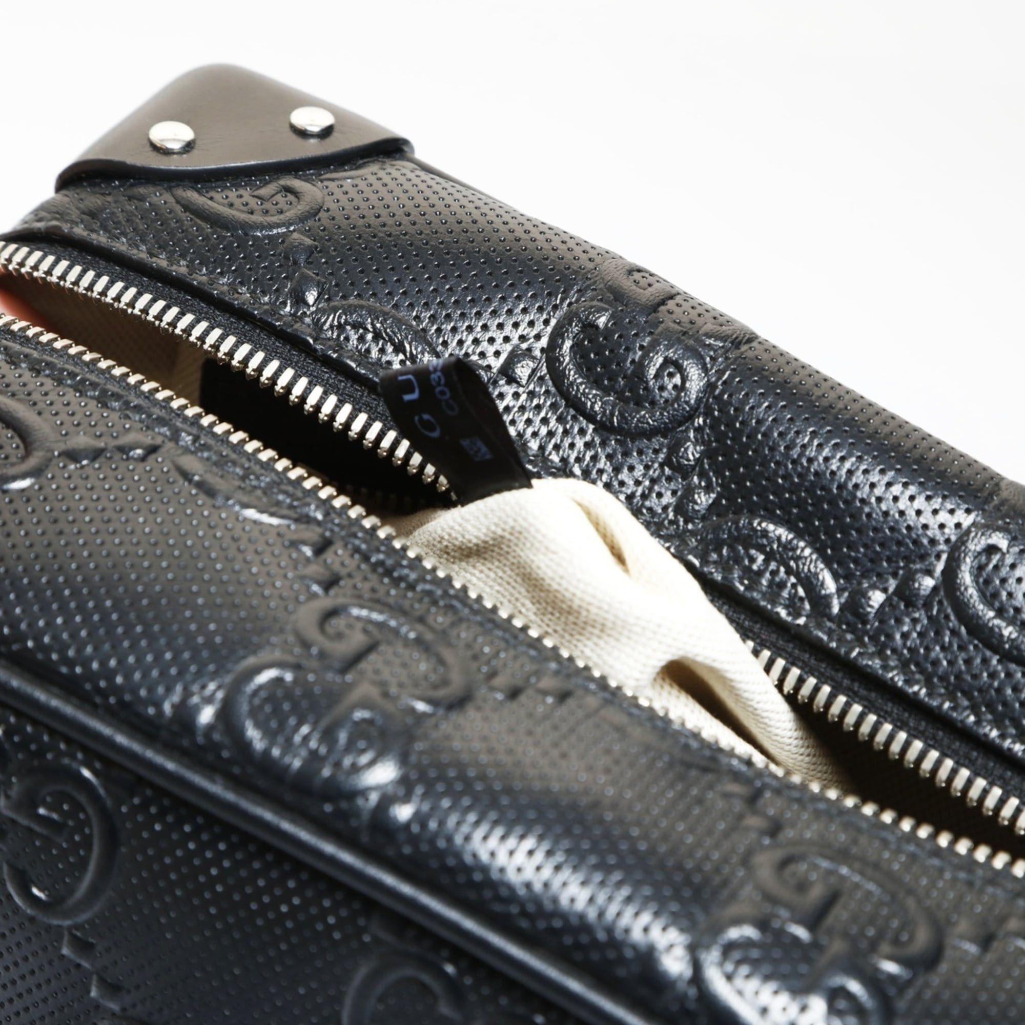 Gucci Gucci GG Embossed Trunk Crossbody Shoulder Bag, Black Size ONE SIZE - 9 Thumbnail