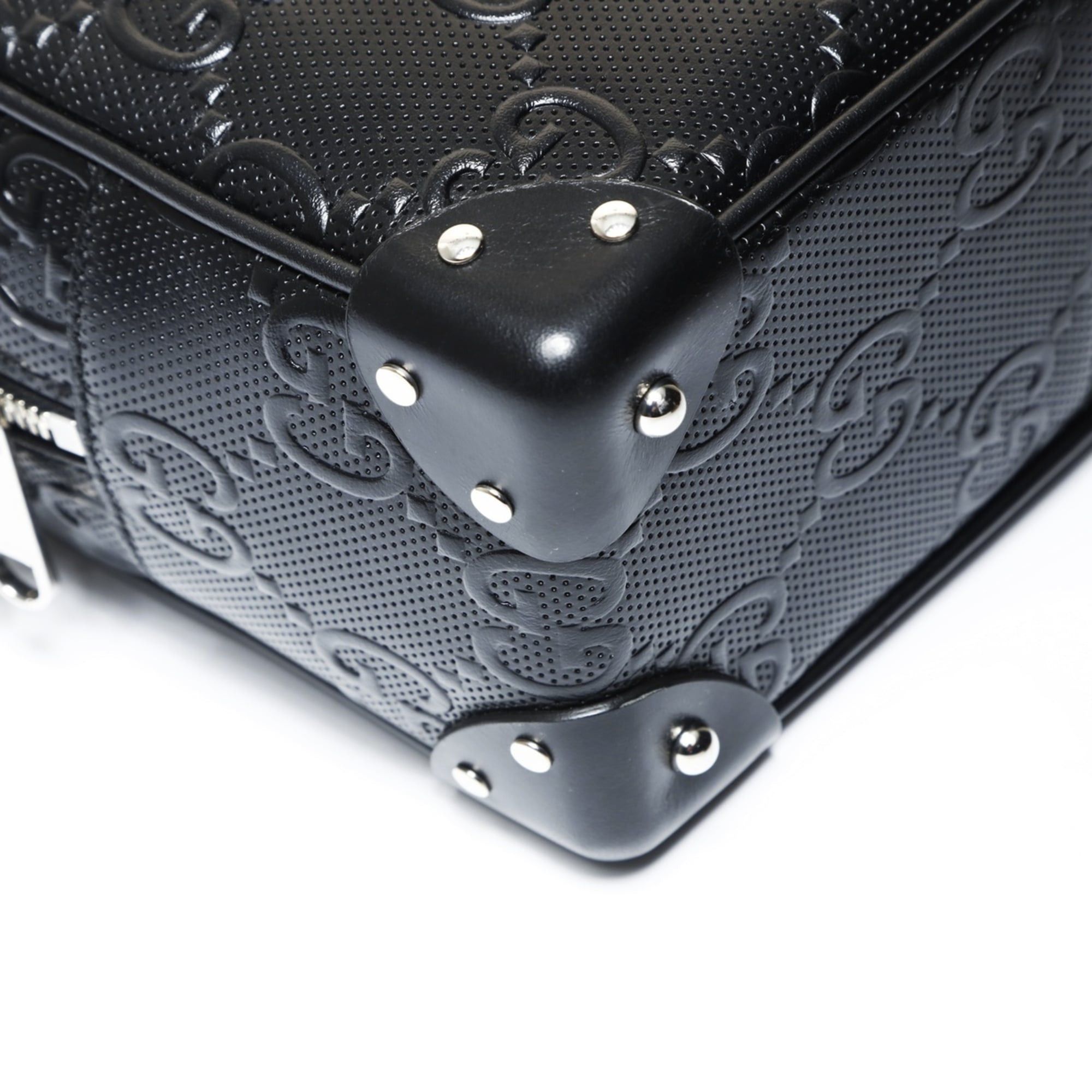 Gucci Gucci GG Embossed Trunk Crossbody Shoulder Bag, Black Size ONE SIZE - 5 Thumbnail