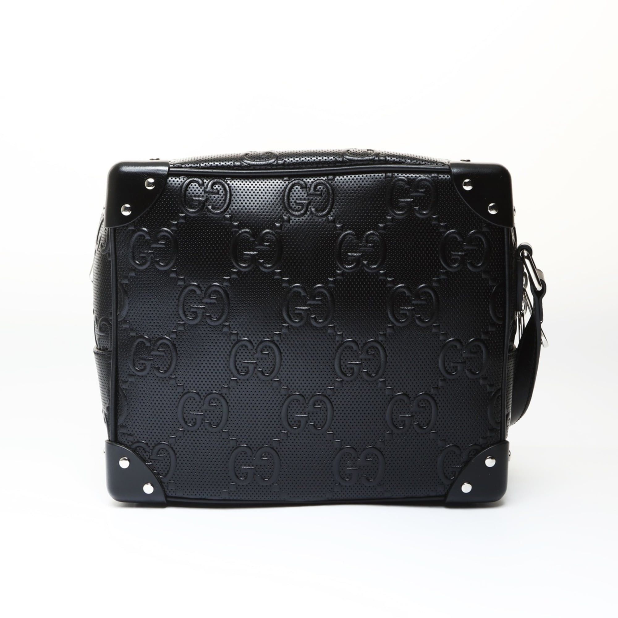 Gucci Gucci GG Embossed Trunk Crossbody Shoulder Bag, Black Size ONE SIZE - 2 Thumbnail
