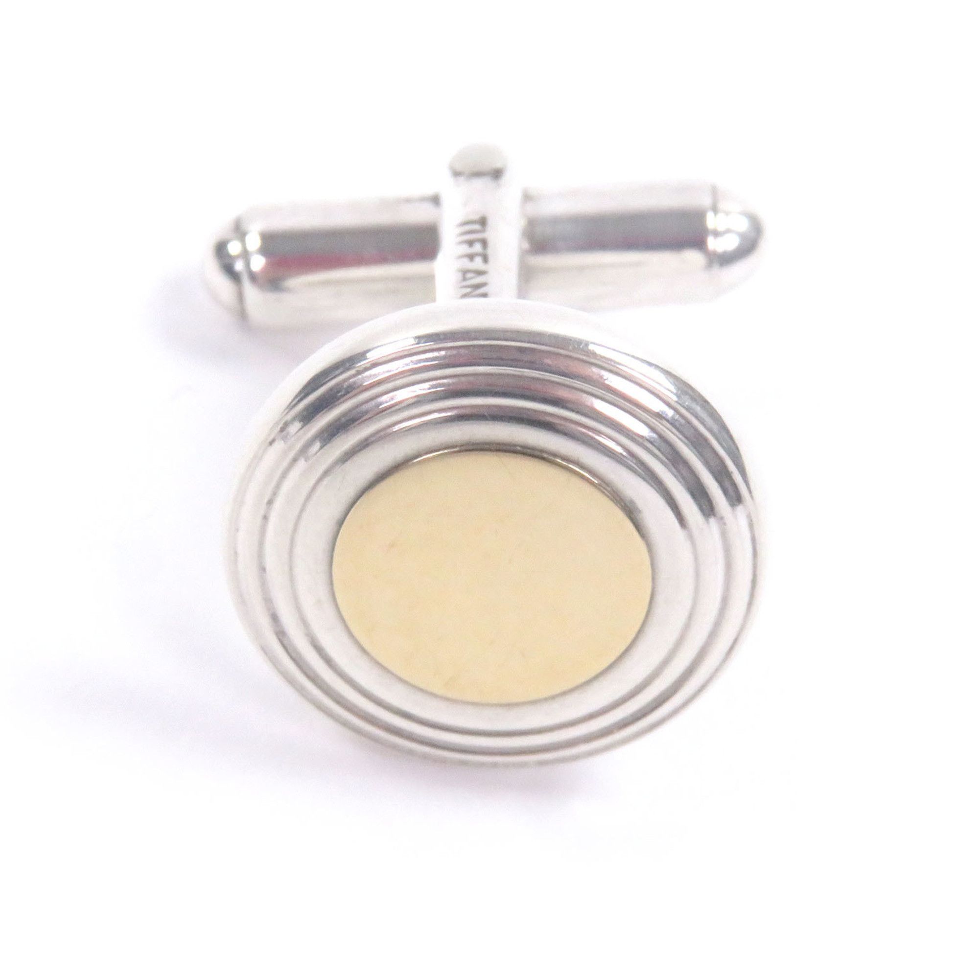 Tiffany & Co. TIFFANY&Co. Tiffany & Co. SV925 750 Circle Motif Combination Cufflinks, Silver and Gold, with Storage Bag, Made in Italy, Total Weight 13.11g, Men's. Size ONE SIZE - 3 Thumbnail