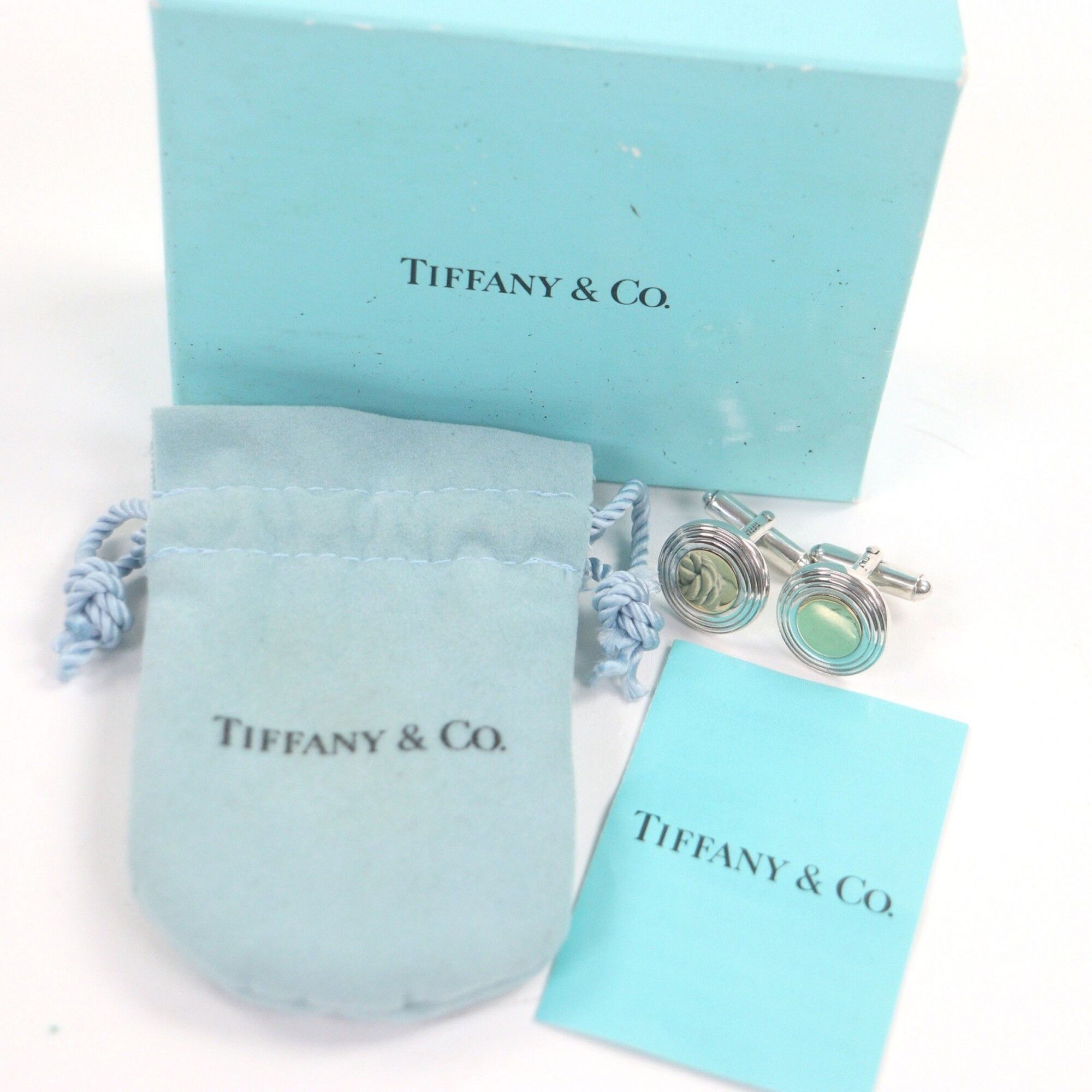 Tiffany & Co. TIFFANY&Co. Tiffany & Co. SV925 750 Circle Motif Combination Cufflinks, Silver and Gold, with Storage Bag, Made in Italy, Total Weight 13.11g, Men's. Size ONE SIZE - 2 Thumbnail