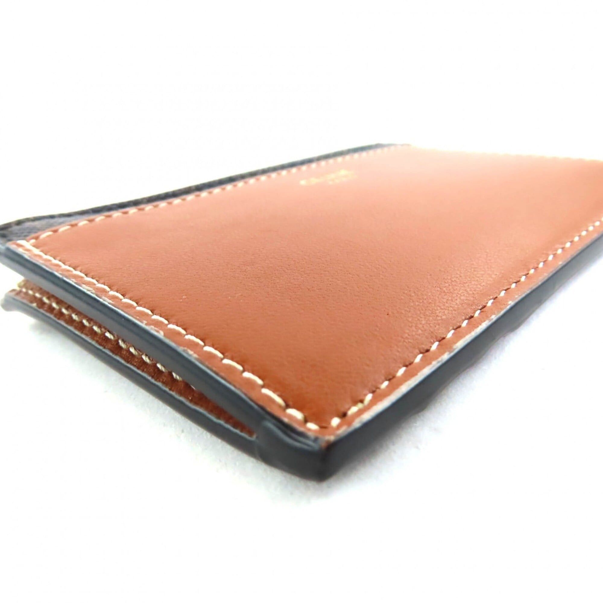 Celine CELINE Triomphe Canvas Fragment Case, Pass Leather, Business Card Holder/Card Brown, Comes with Box and Dust Bag, Made in Italy, Women's Size ONE SIZE - 5 Thumbnail