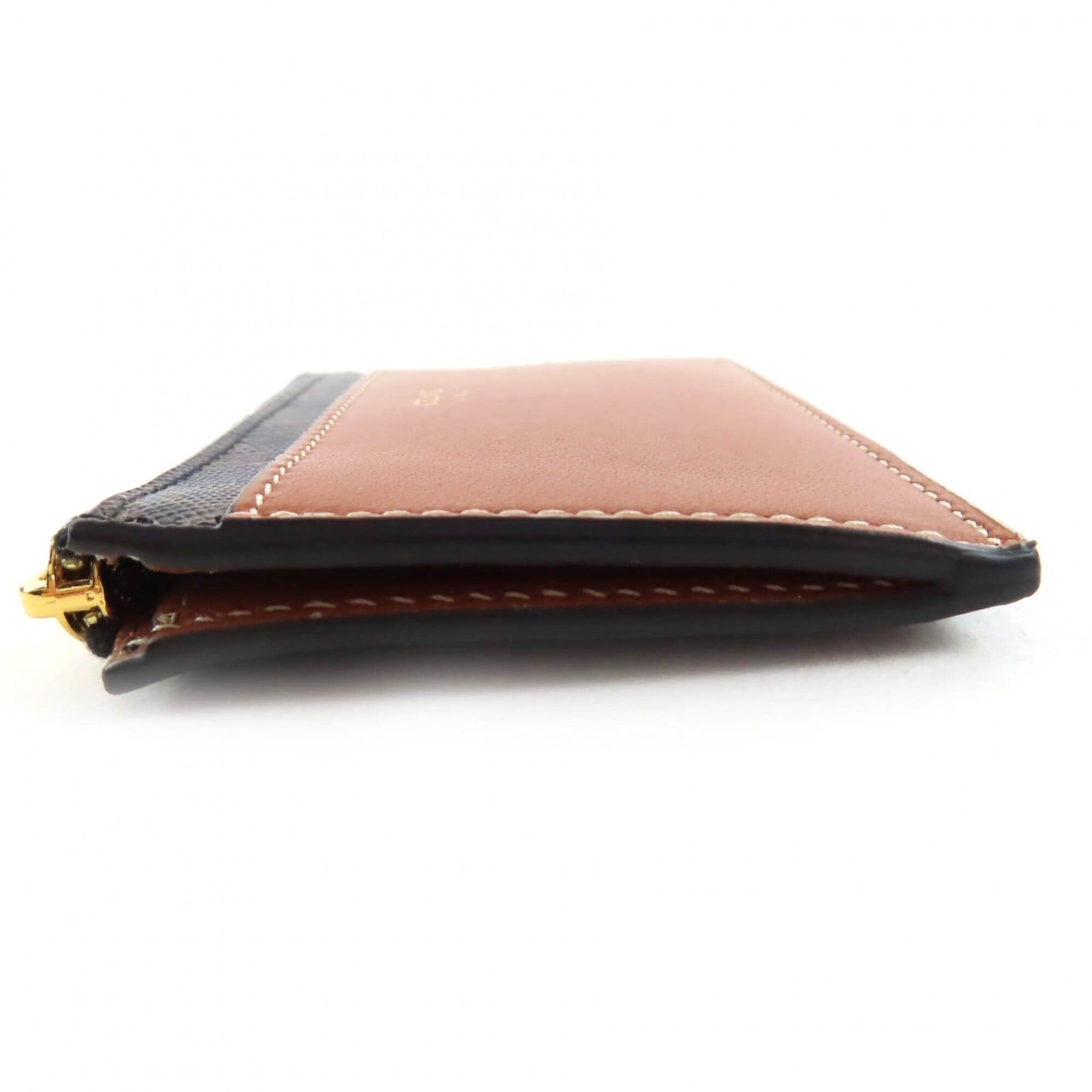 Celine CELINE Triomphe Canvas Fragment Case, Pass Leather, Business Card Holder/Card Brown, Comes with Box and Dust Bag, Made in Italy, Women's Size ONE SIZE - 4 Thumbnail