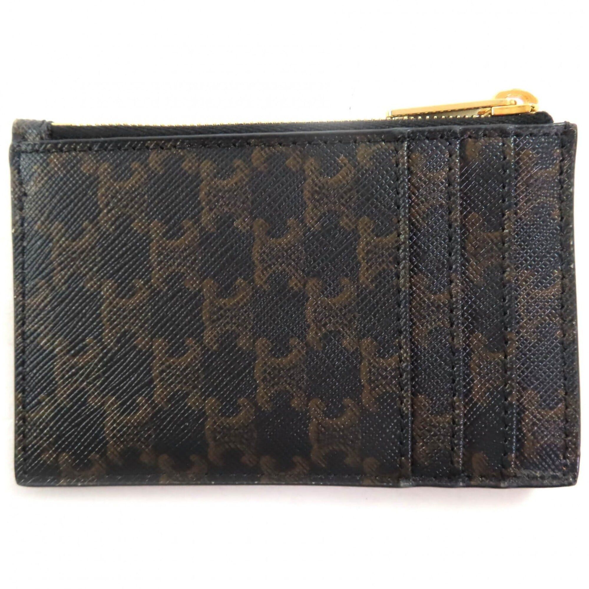 Celine CELINE Triomphe Canvas Fragment Case, Pass Leather, Business Card Holder/Card Brown, Comes with Box and Dust Bag, Made in Italy, Women's Size ONE SIZE - 3 Thumbnail