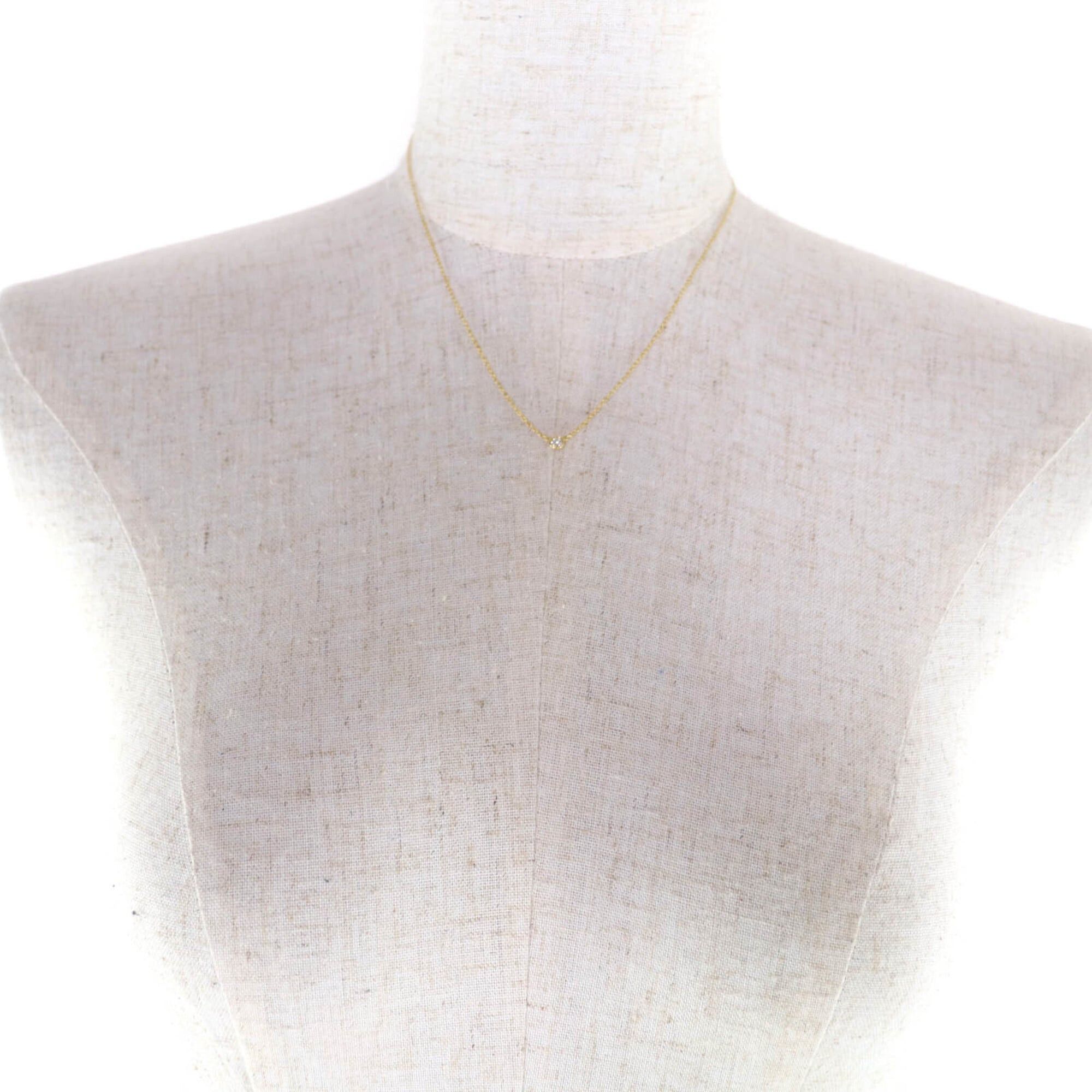Tiffany & Co. TIFFANY&Co. Tiffany & Co. Elsa Peretti By the Yard K18 750 (Yellow Gold) Current Model 0.08ct 1P Diamond Necklace Gold Total Weight 1.75g Women's Size ONE SIZE - 3 Thumbnail