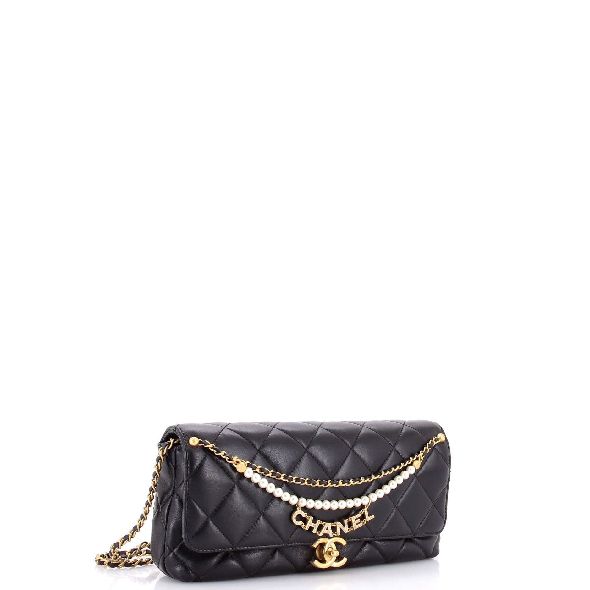 Chanel Logo Chains Flap Clutch with Chain Size ONE SIZE - 2 Thumbnail