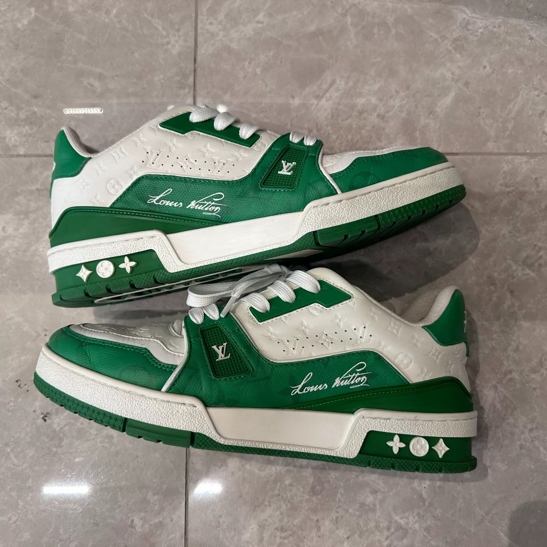 Louis Vuitton Louis Vuitton Training Green Lowtop Sneakers 7 Men Size US 7 / EU 40 - 2 Thumbnail